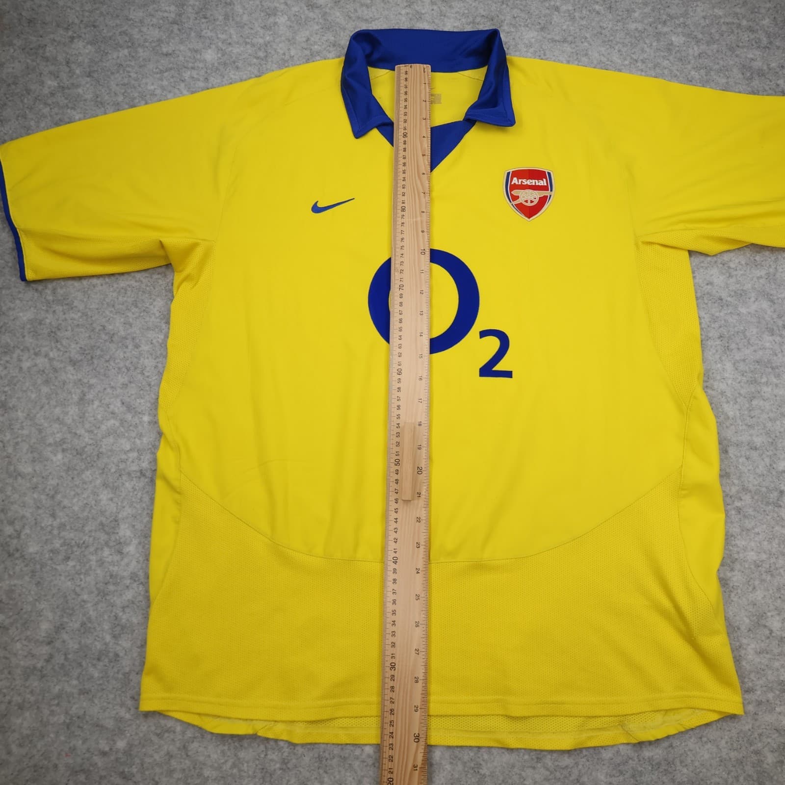 Vintage Arsenal Shirt Extra Large Yellow Away Kit 2003 2004 Bergkamp Jersey photo 15