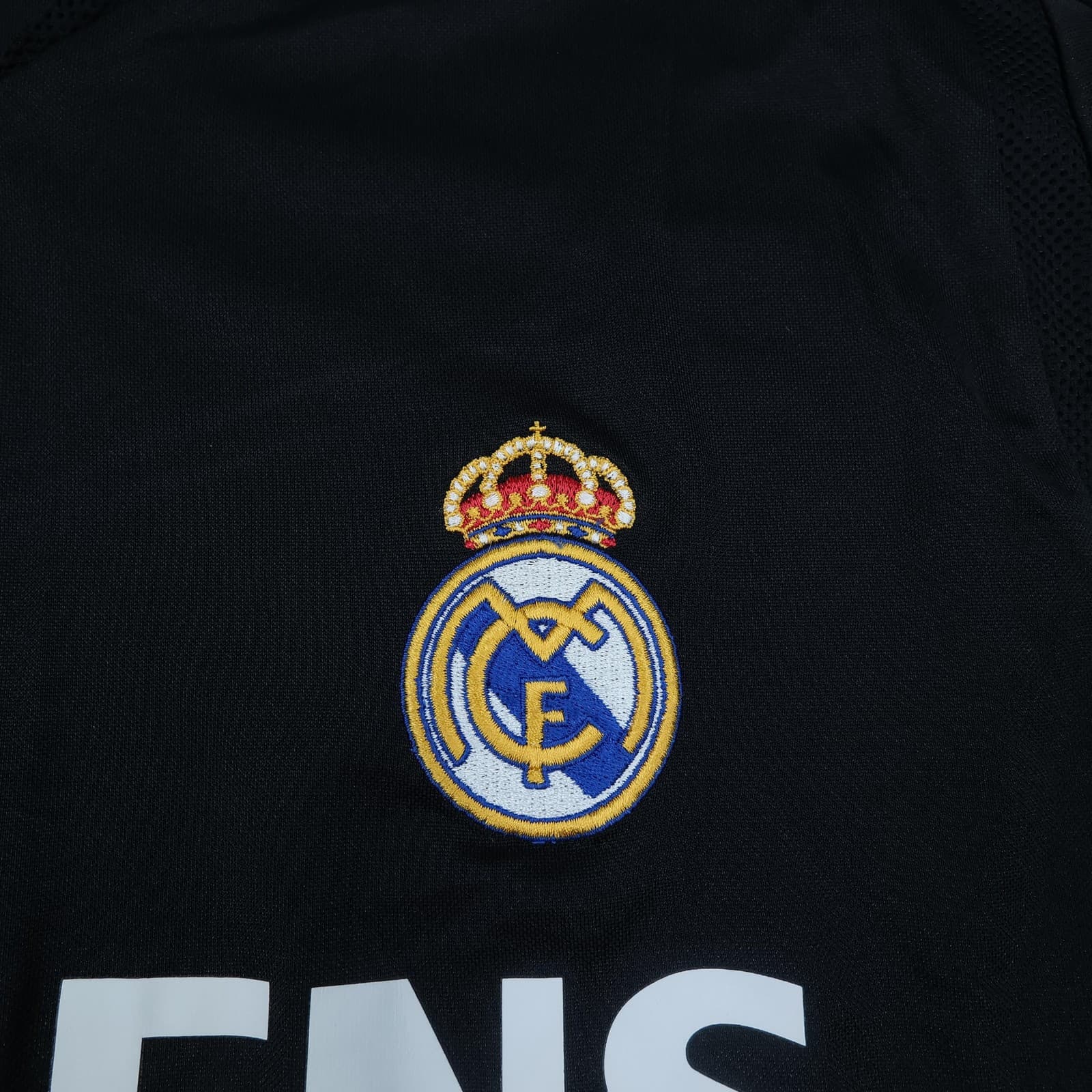 Vintage Real Madrid Shirt Mens Large Black Away 2003 2004 Adidas Siemens Mobile photo 4