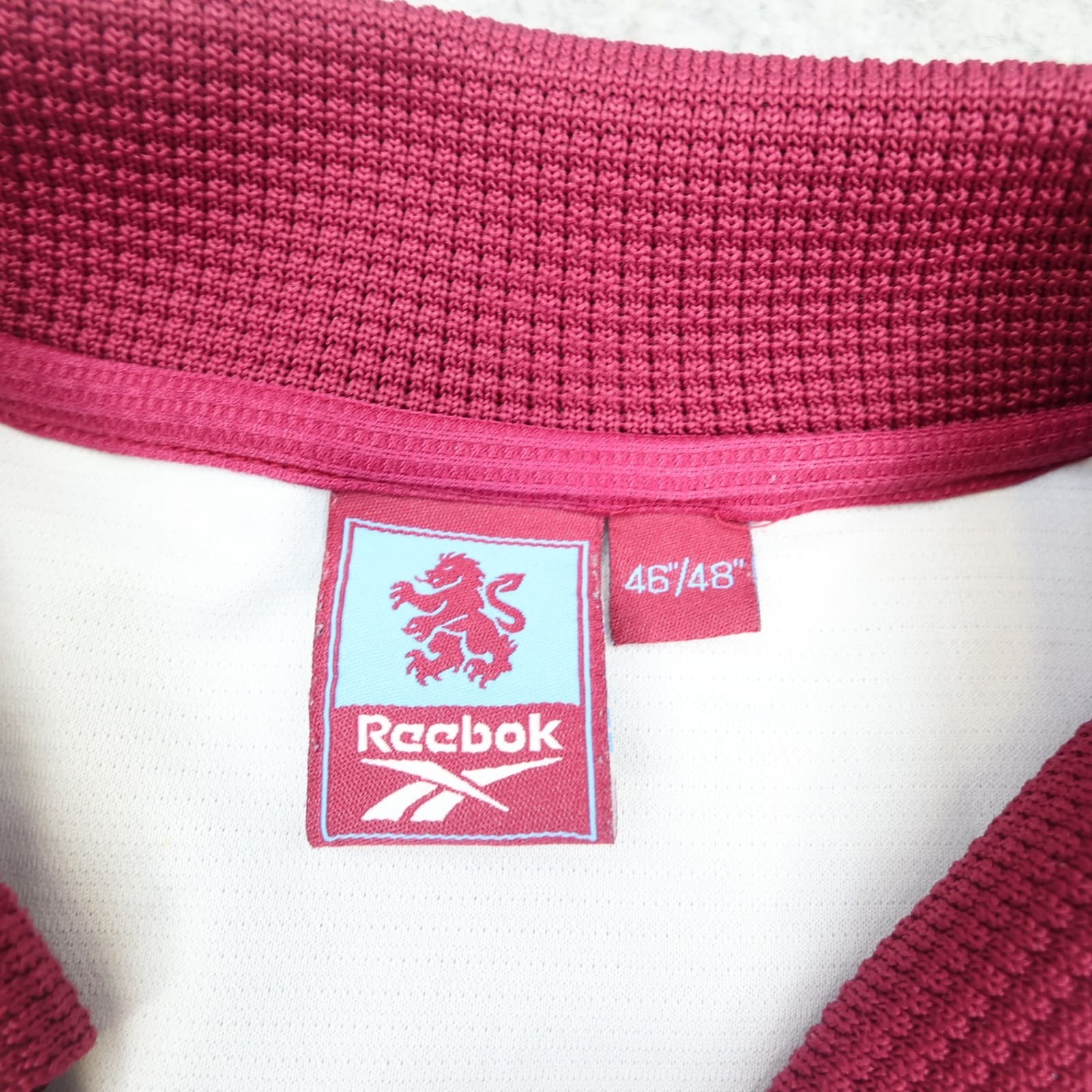 Vintage Aston Villa Shirt 2XL White Away Kit 1999 2000 Reebok Jersey 46/48" photo 8