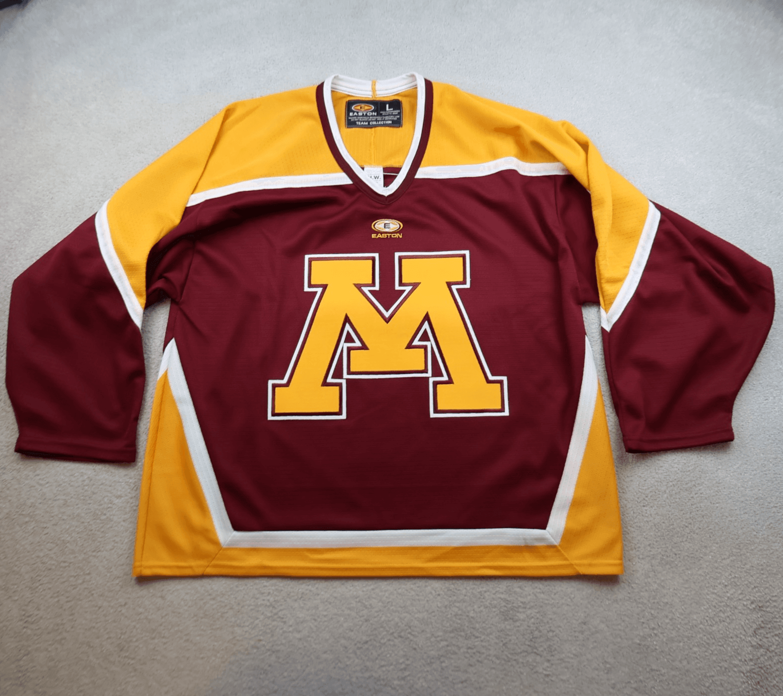 Vintage Minnesota Golden Gophers Wild Jersey Large Red Easton NCAA Ice Hockey