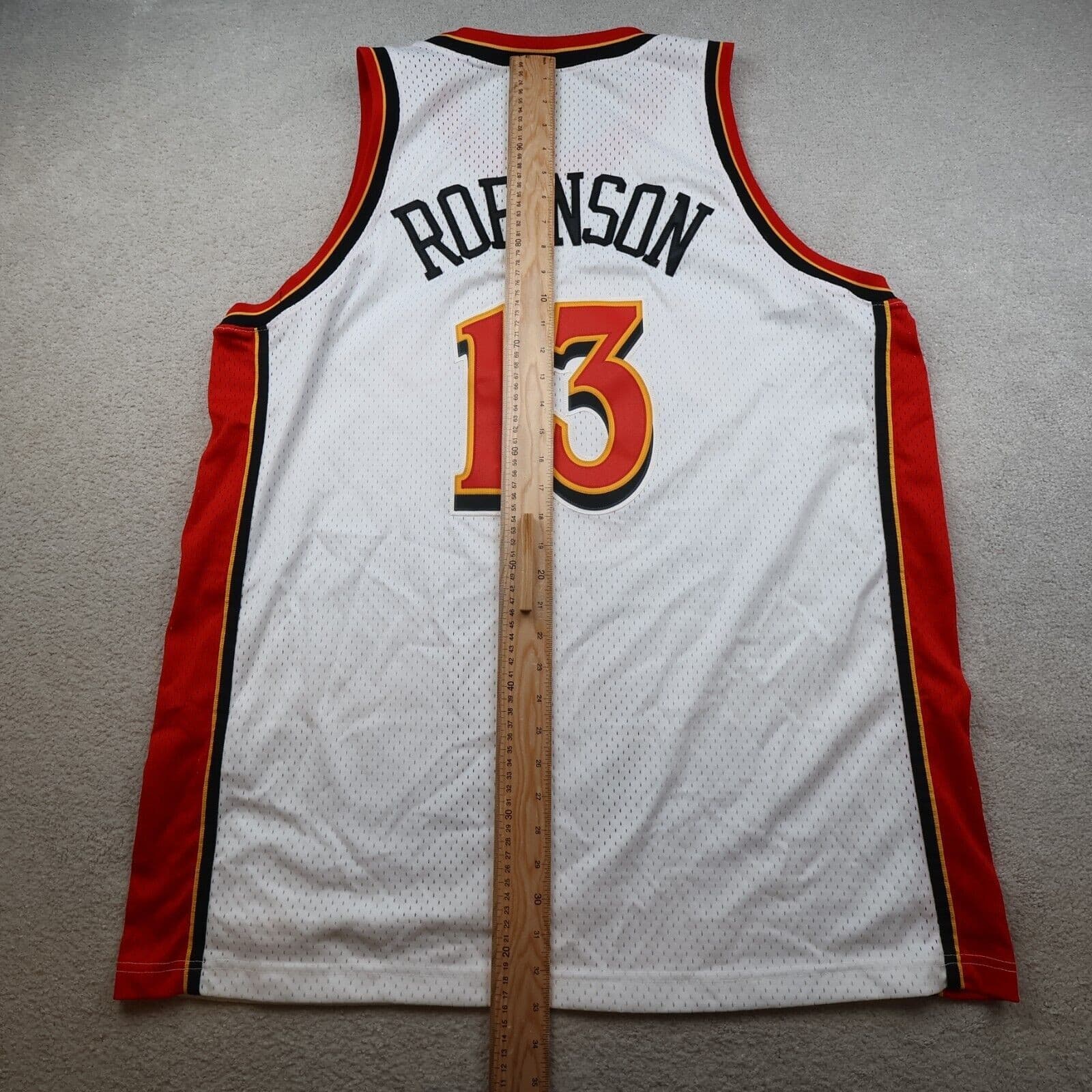 Vintage Atlanta Hawks Jersey 2XL Nike Team 90s Basketball NBA Glenn Robinson 13 photo 11