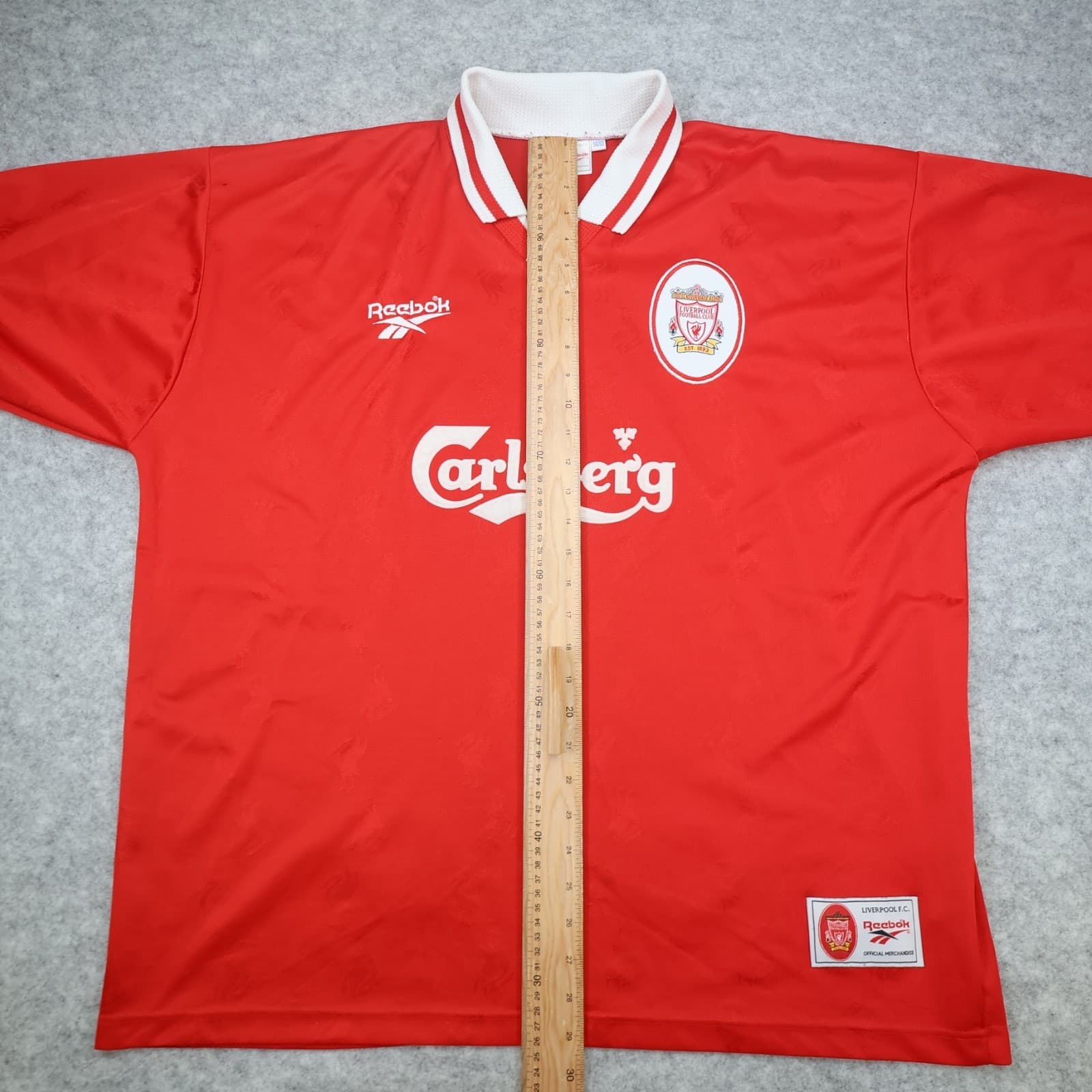 Vintage Liverpool Shirt 3XL Red Home Kit 1996 1997 Reebok Jersey 50/52" 90s XXXL photo 13