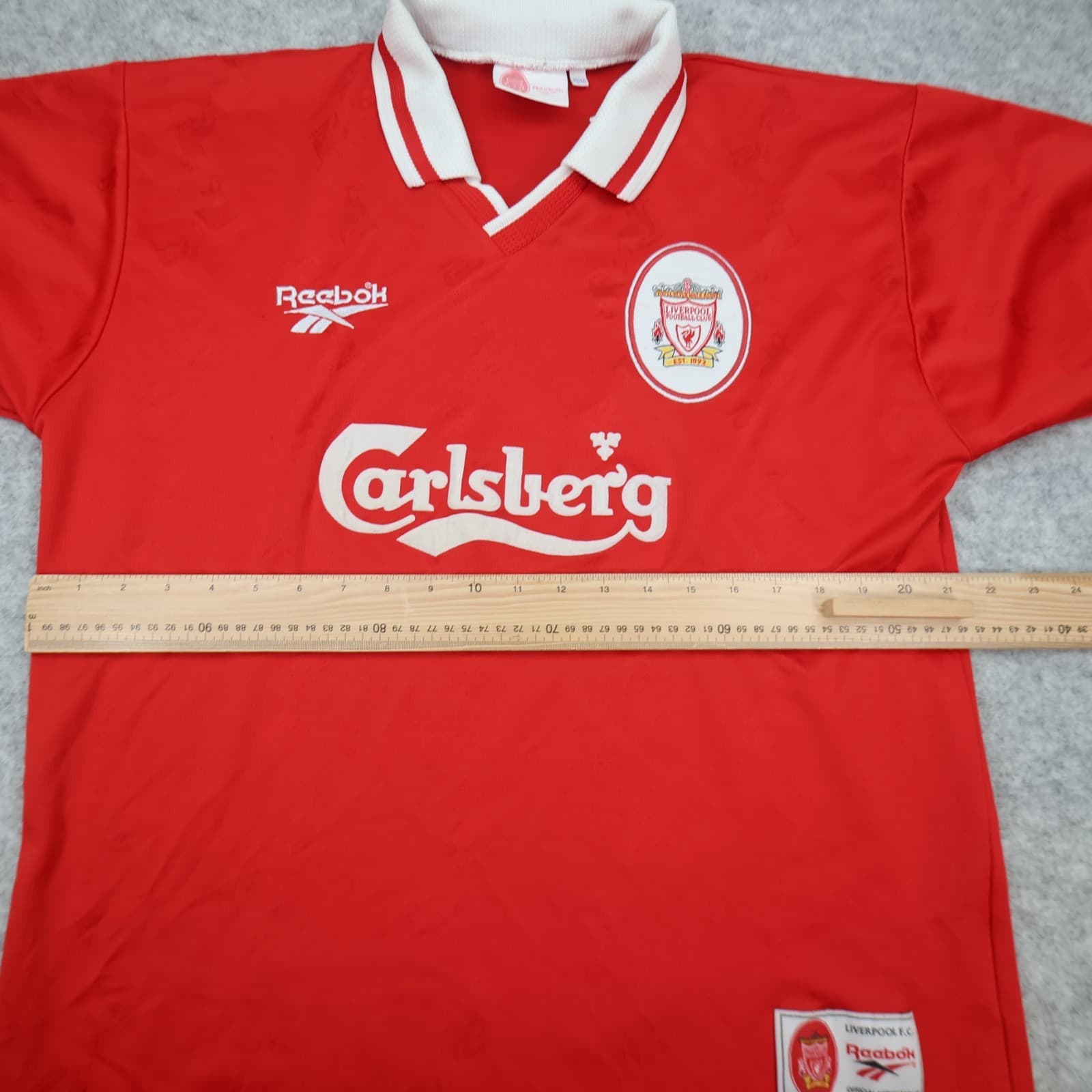 Vintage Liverpool Shirt Large Red Home Kit 1996 1997 Reebok Jersey 42/44 90s photo 11
