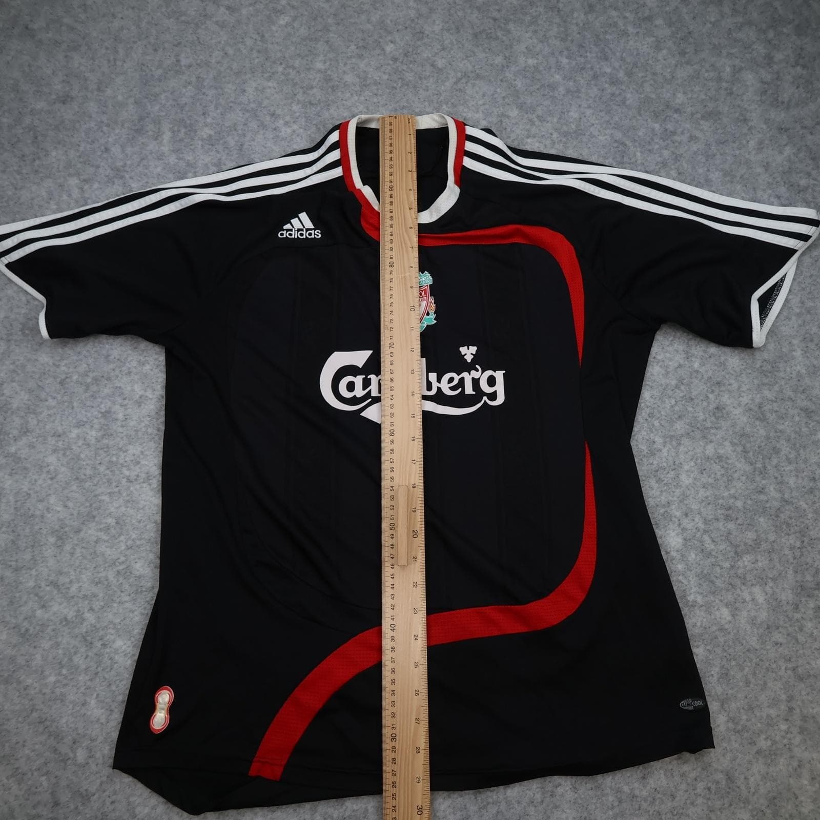 Liverpool Shirt Mens Large Black 2007 2008 Third Adidas Carlsberg Jersey photo 13