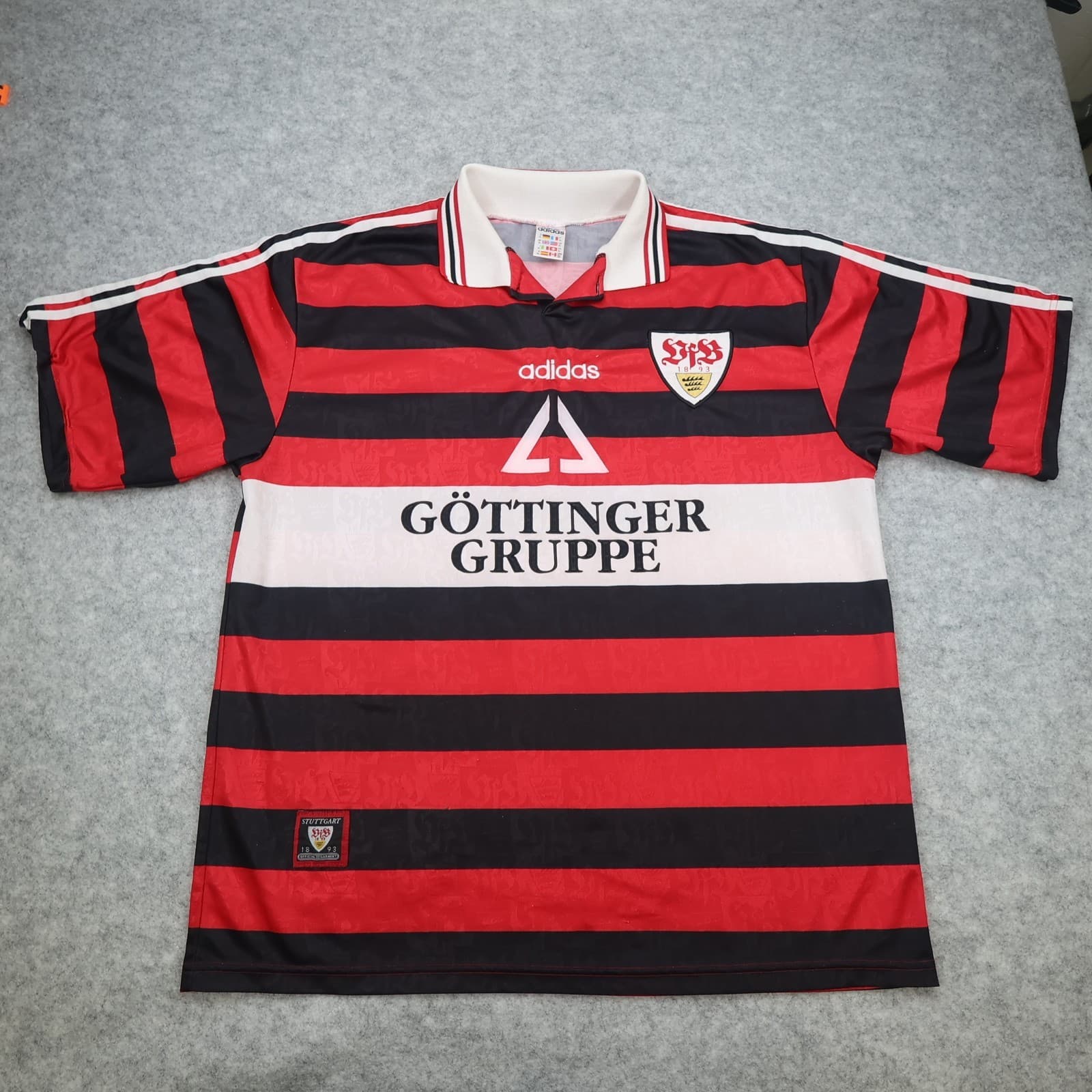 Vintage VFB Stuttgart Away Shirt Red Extra Large Kit Adidas Jersey 1997 1998