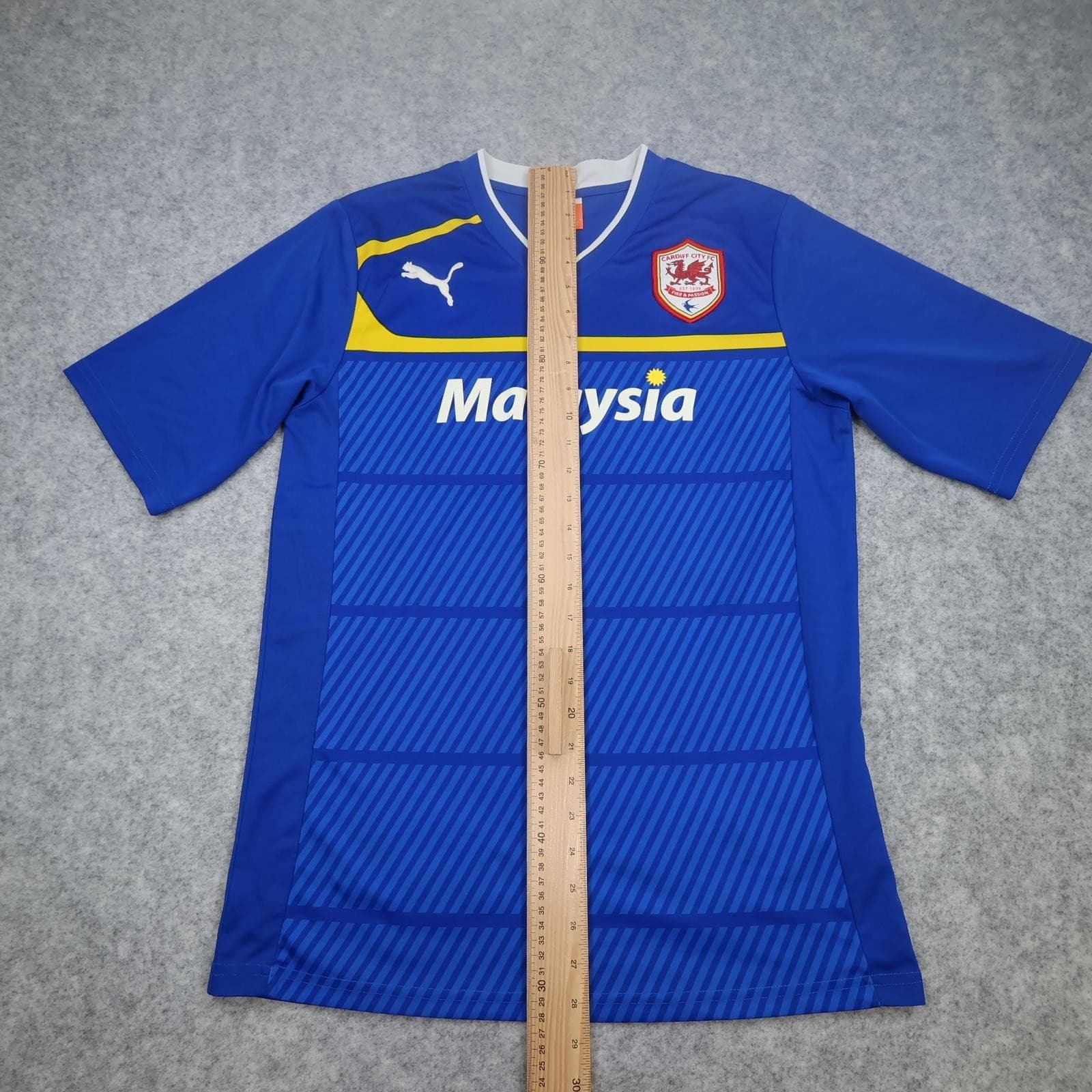 Cardiff City Shirt Mens Large Blue Away 2012 2013 Football Puma Soccer Jersey photo 11