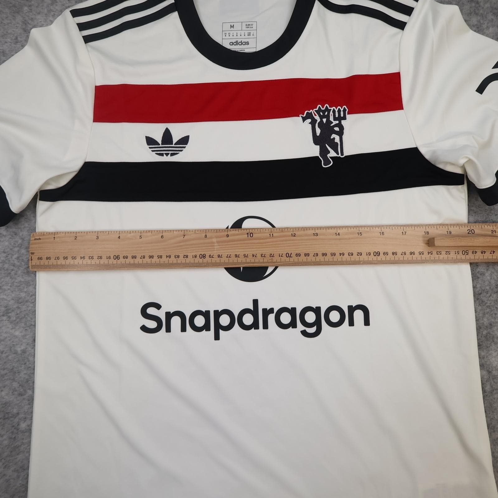Manchester United Shirt Mens Medium White 3rd Kit 2024 2025 Adidas Snapdragon photo 9