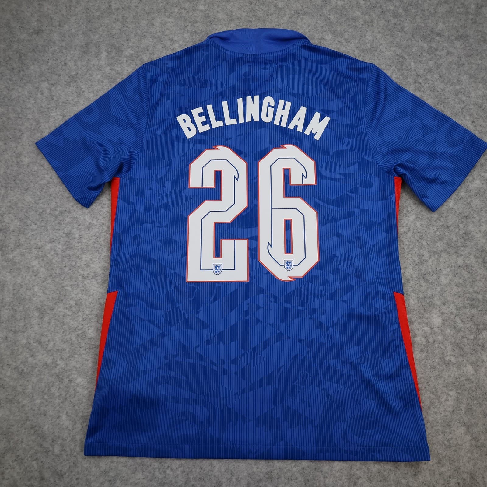 England Away Shirt Mens Medium Blue 2020 Football Nike Bellingham 26 Dri Fit