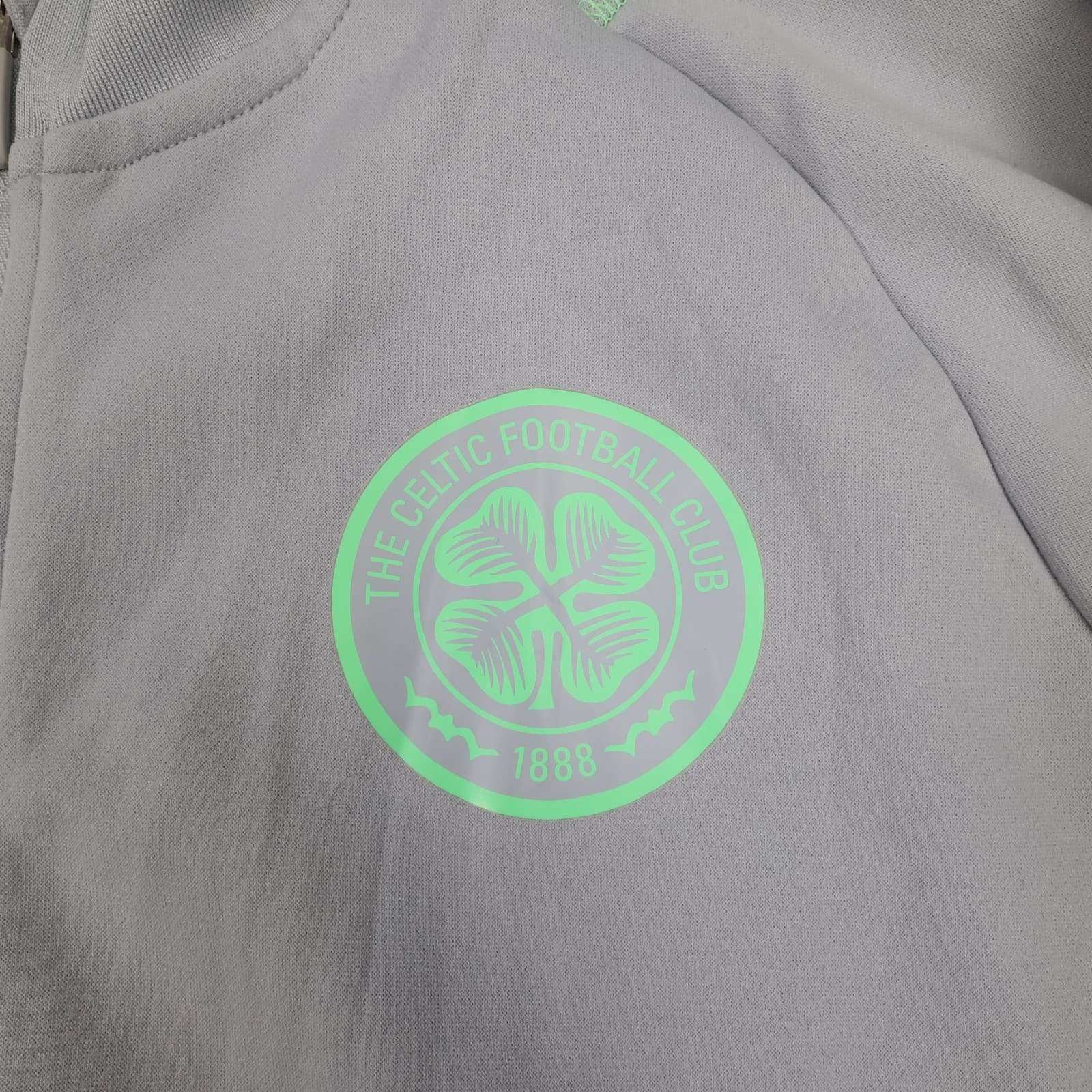 Celtic Football Tracksuit Large Grey Training Full Zip Adidas Men Jacket Hoops photo 3