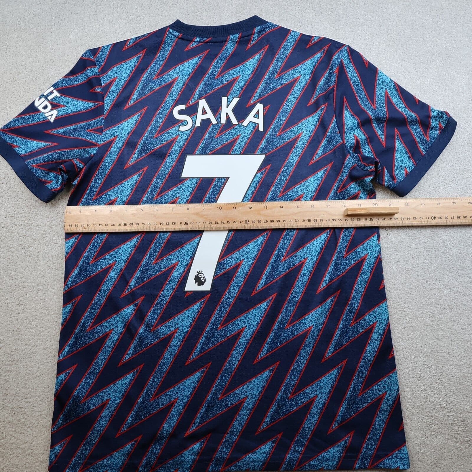 Arsenal Shirt Medium Blue Third Kit 2021 2022 Adidas Football Jersey Saka 7 photo 7