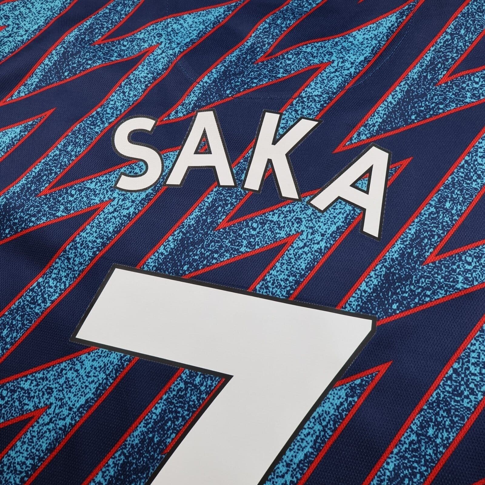 Arsenal Shirt Medium Blue Third Kit 2021 2022 Adidas Football Jersey Saka 7 photo 5