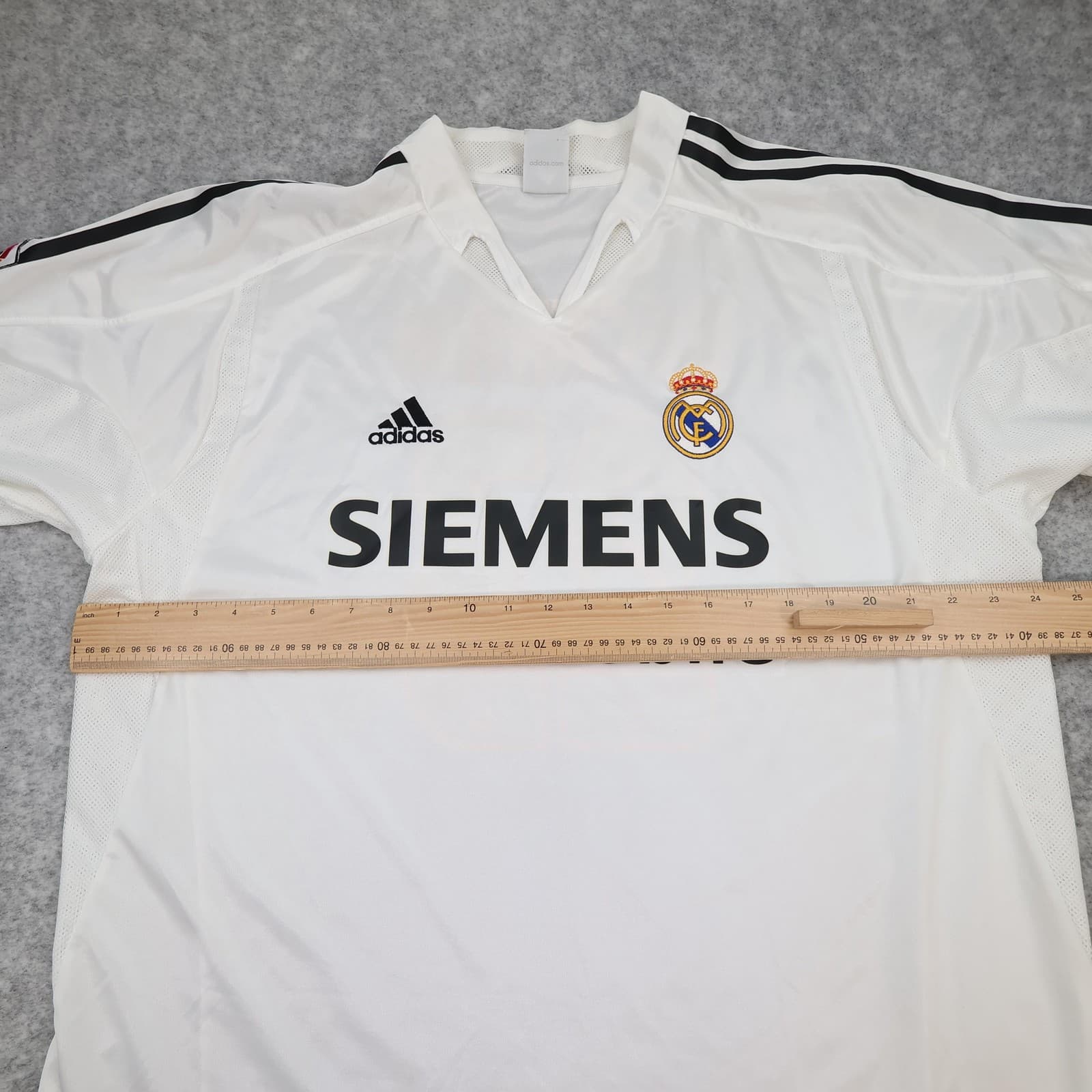 Vintage Real Madrid Shirt Mens XL White 2004 2005 Adidas Siemens Beckham 23 photo 11