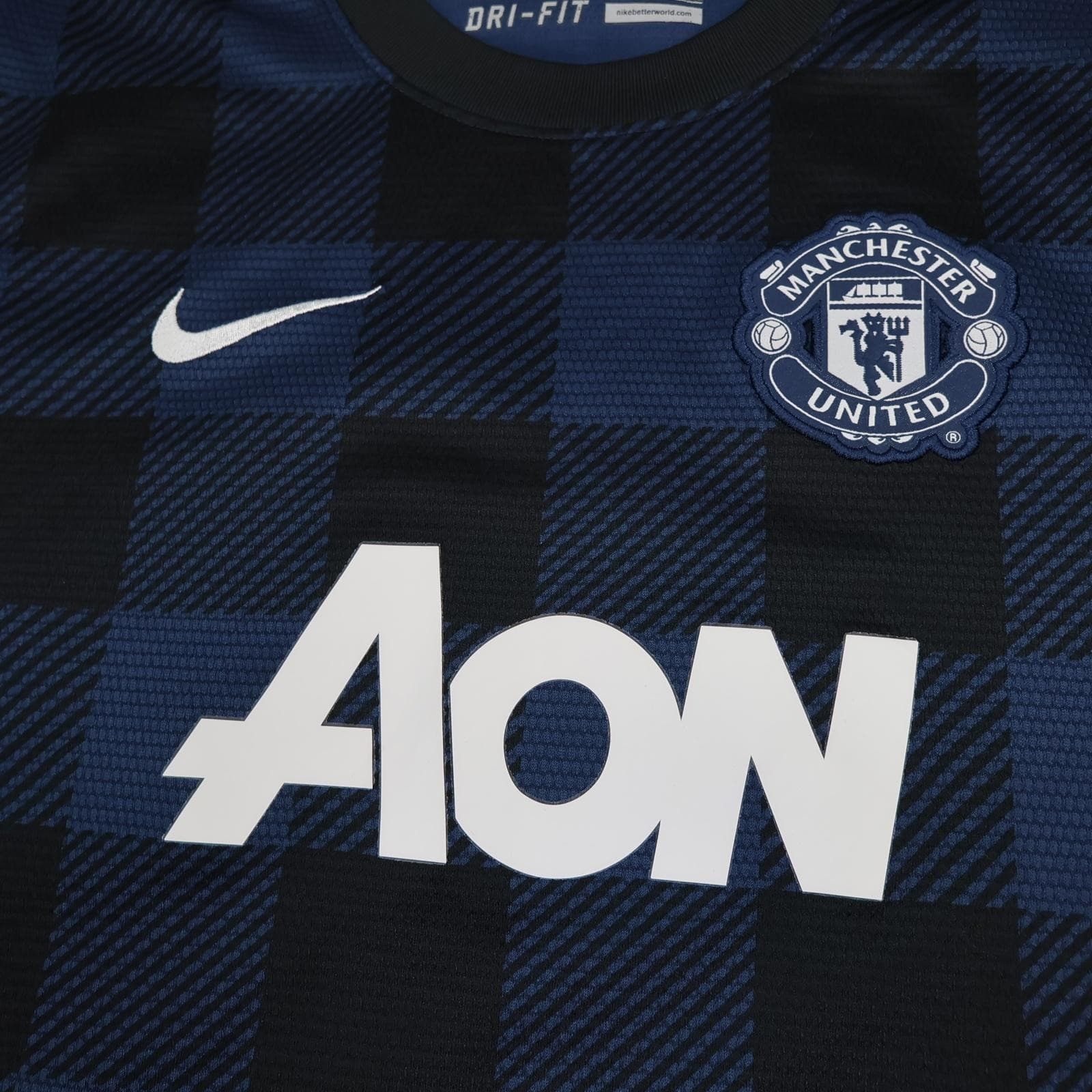 Manchester United Shirt Kids XL Blue Away 2013 2014 Football Nike Van Persie 20 photo 3