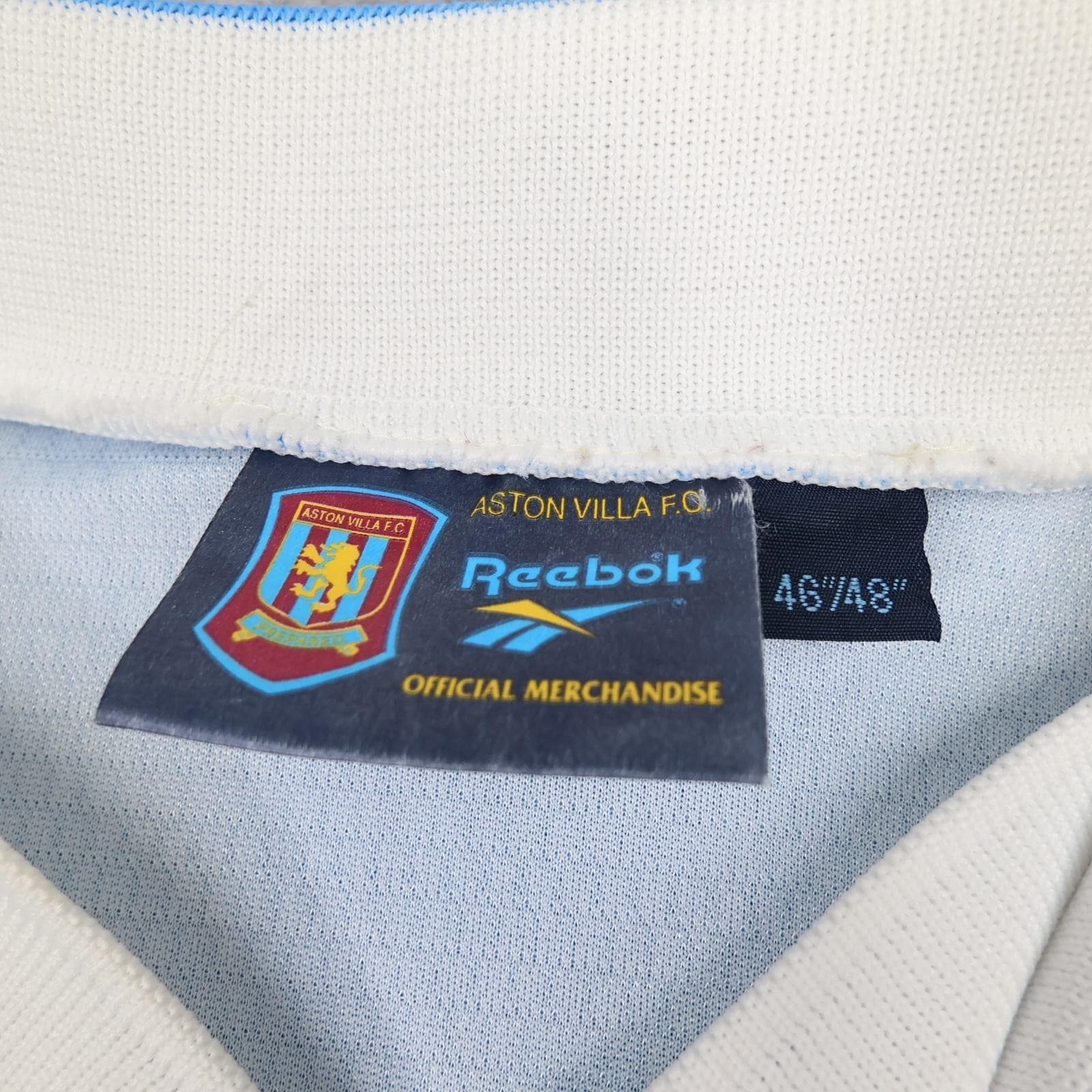 Vintage Aston Villa Shirt Mens XL Blue Away 1997 1998 Reebok AST Soccer Jersey photo 7