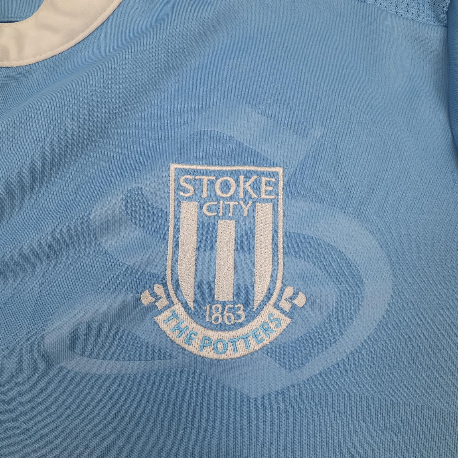 Stoke City Away Shirt 2XL Blue 2017 2018 EPL Soccer Macron Shaqiri 22 Jersey photo 7