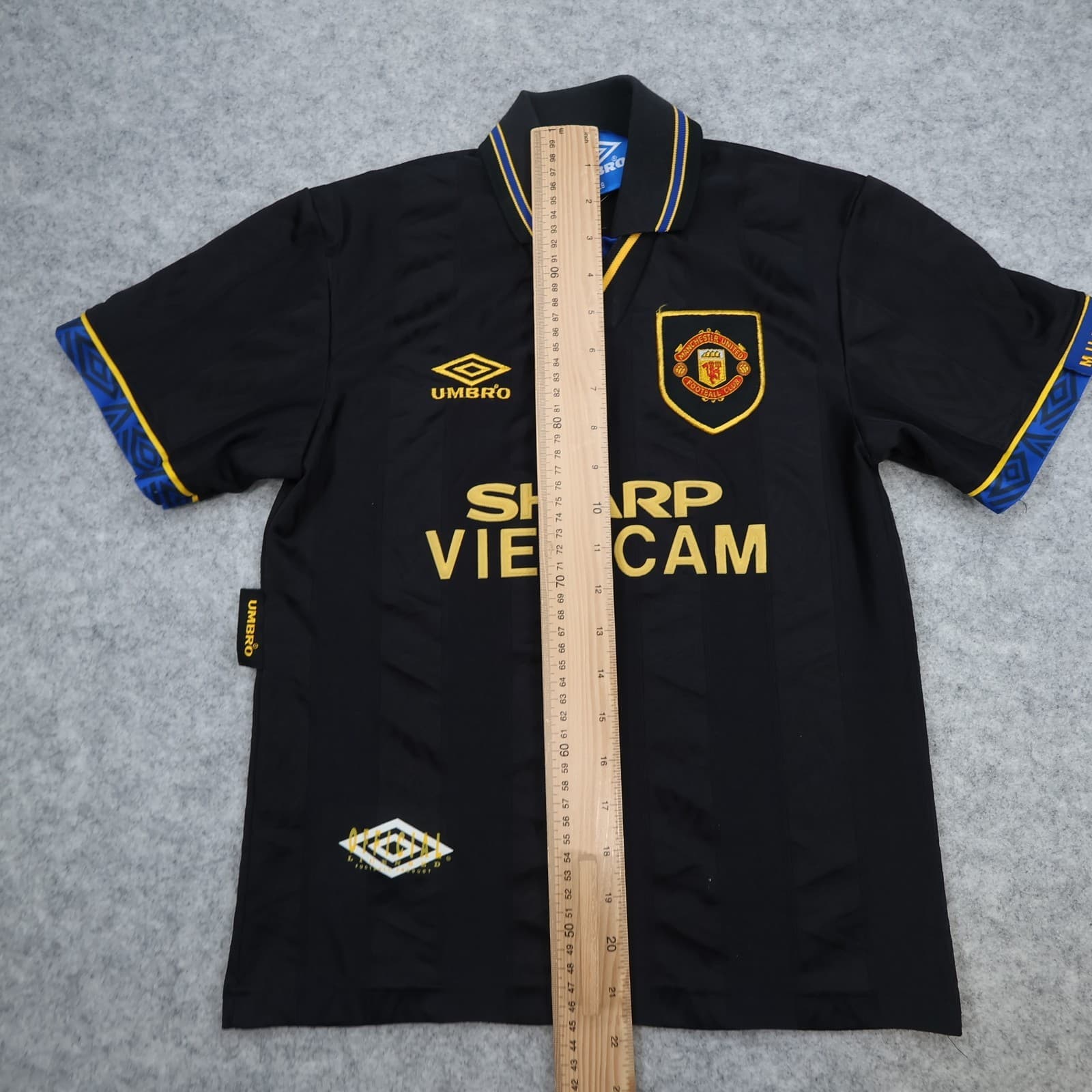 Vintage Manchester United Shirt Kids Large Boys Away Kit 1993 1995 Umbro Jersey photo 11