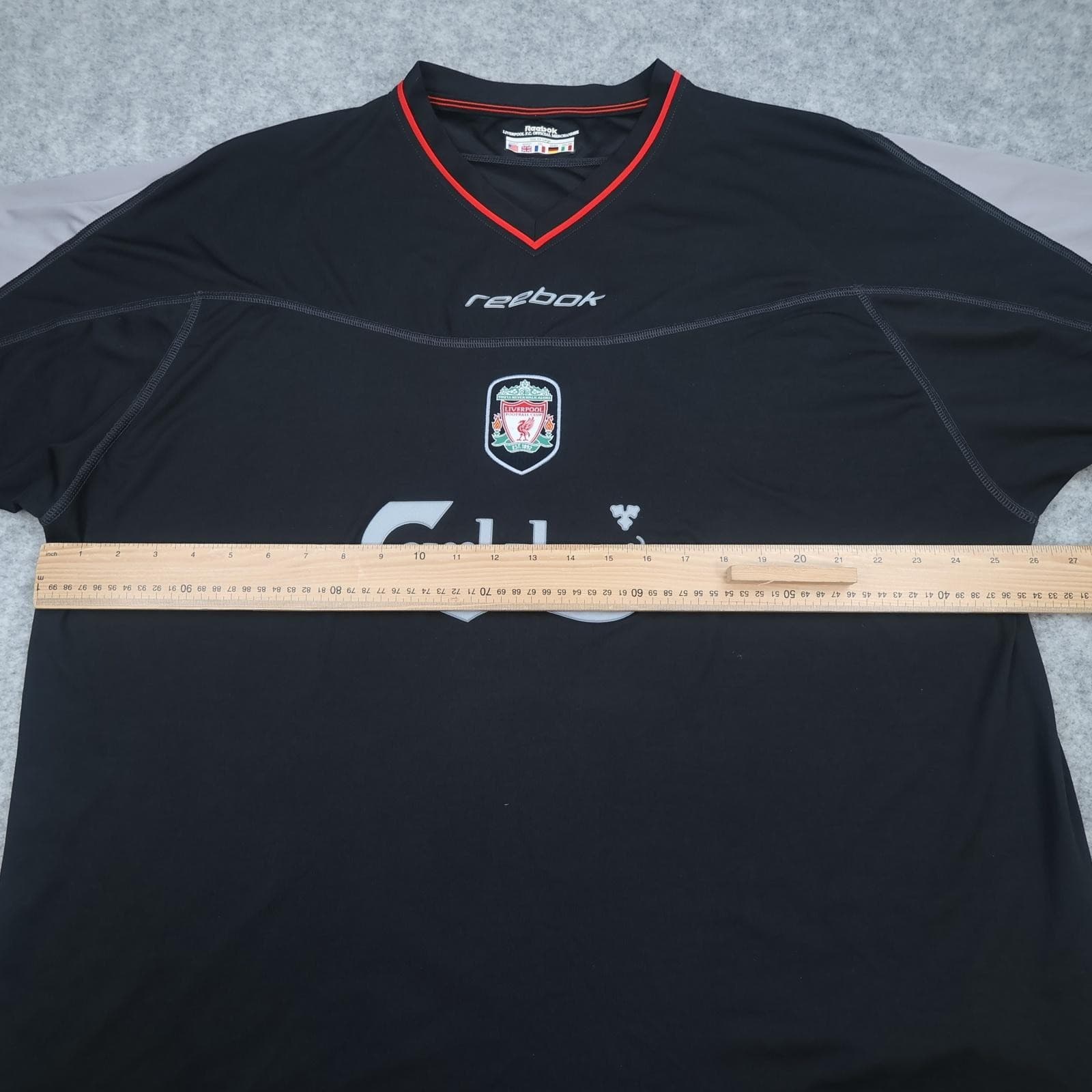 Vintage Liverpool Shirt Mens 2XL Black Away Kit 2002 2004 Reebok Carlsberg photo 9