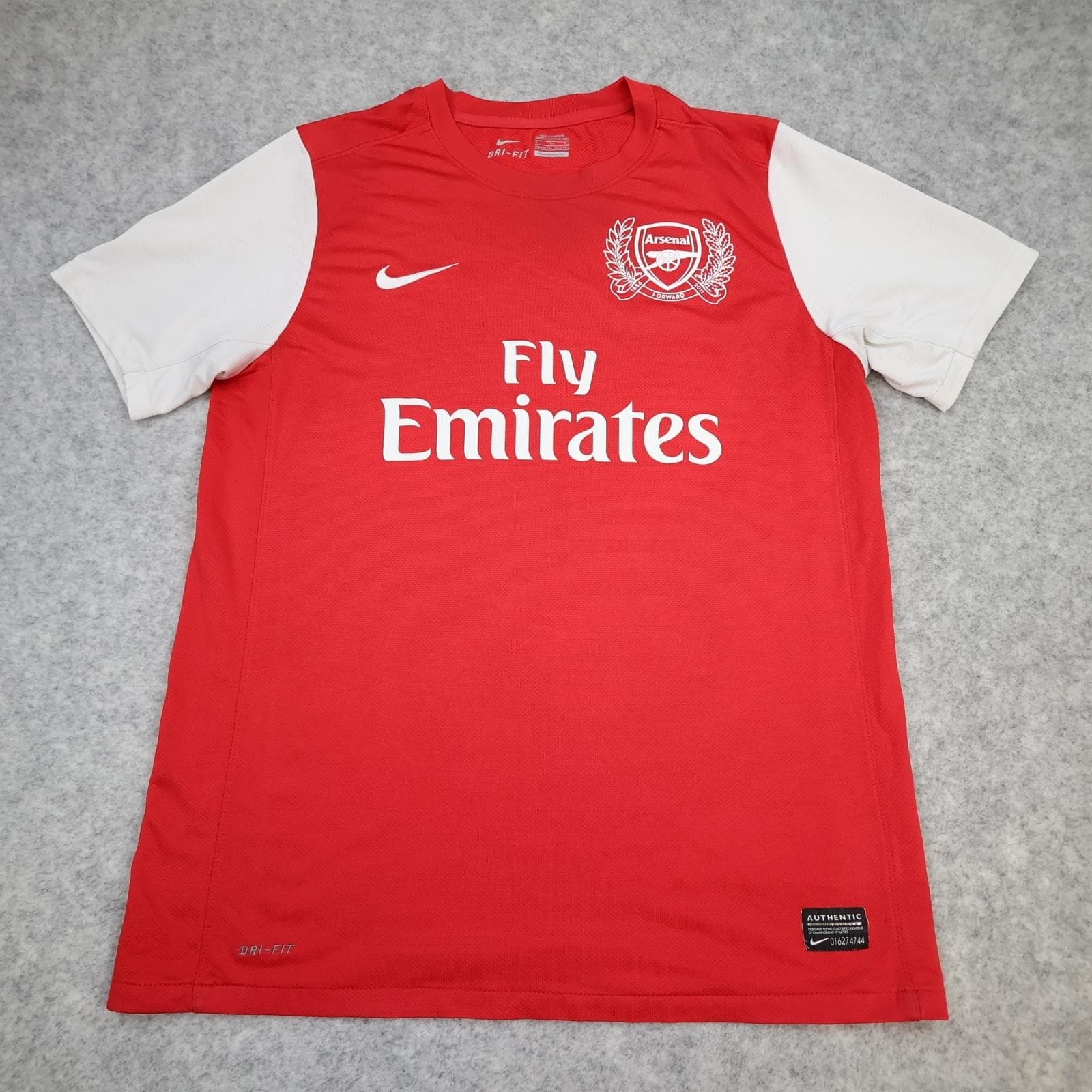 Arsenal Shirt Kids XL 13-15 Years Red Home 2011 2012 Nike Fly Soccer Jersey