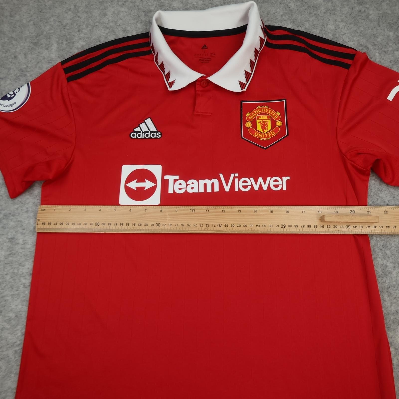 Manchester United Shirt Mens Large Red Home 2022 2023 Football Adidas Eriksen 14 photo 12