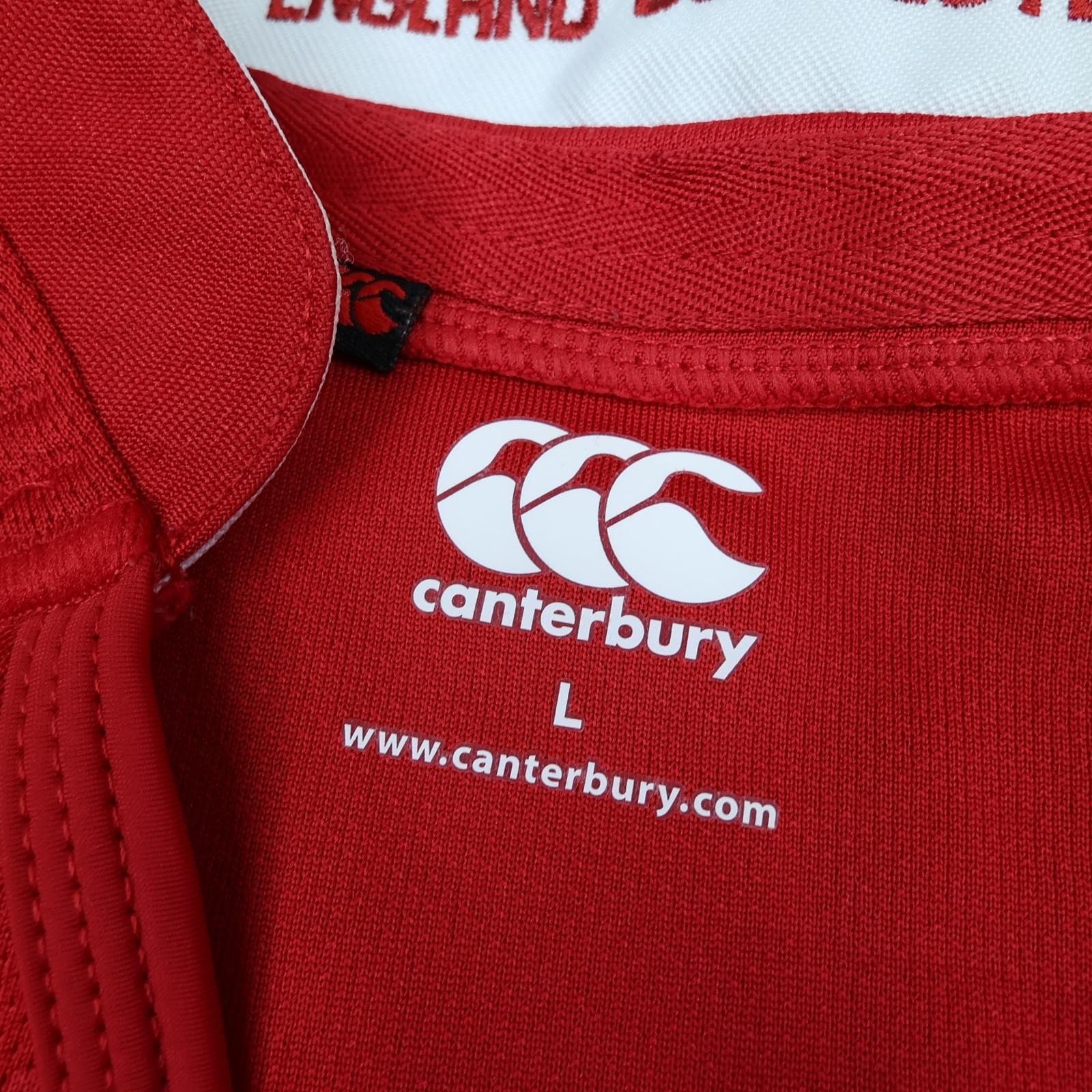 England Rugby Shirt Mens Large Red Rugby Union Canterbury O2 Away Jersey photo 4