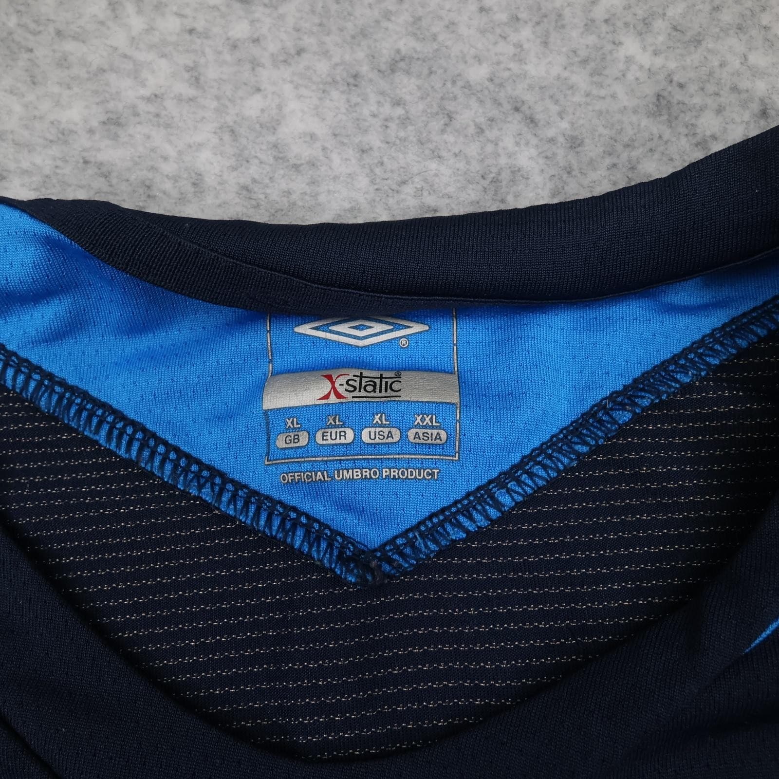 England Training Shirt Mens XL Blue Football Umbro X Static Jersey 2006 2007 photo 5