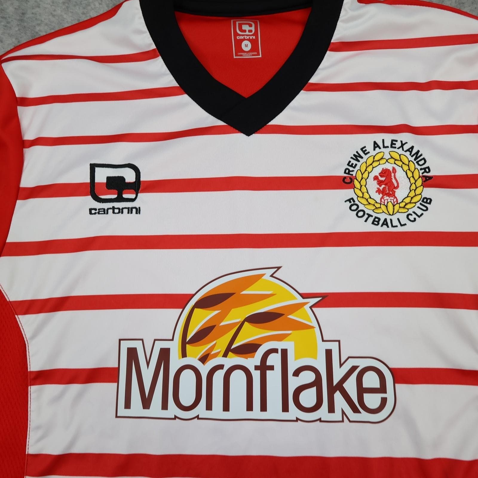 Crewe Alexandra Shirt Mens Medium Red EFL 2016 2017 Carbrini Mornflake Jersey photo 3