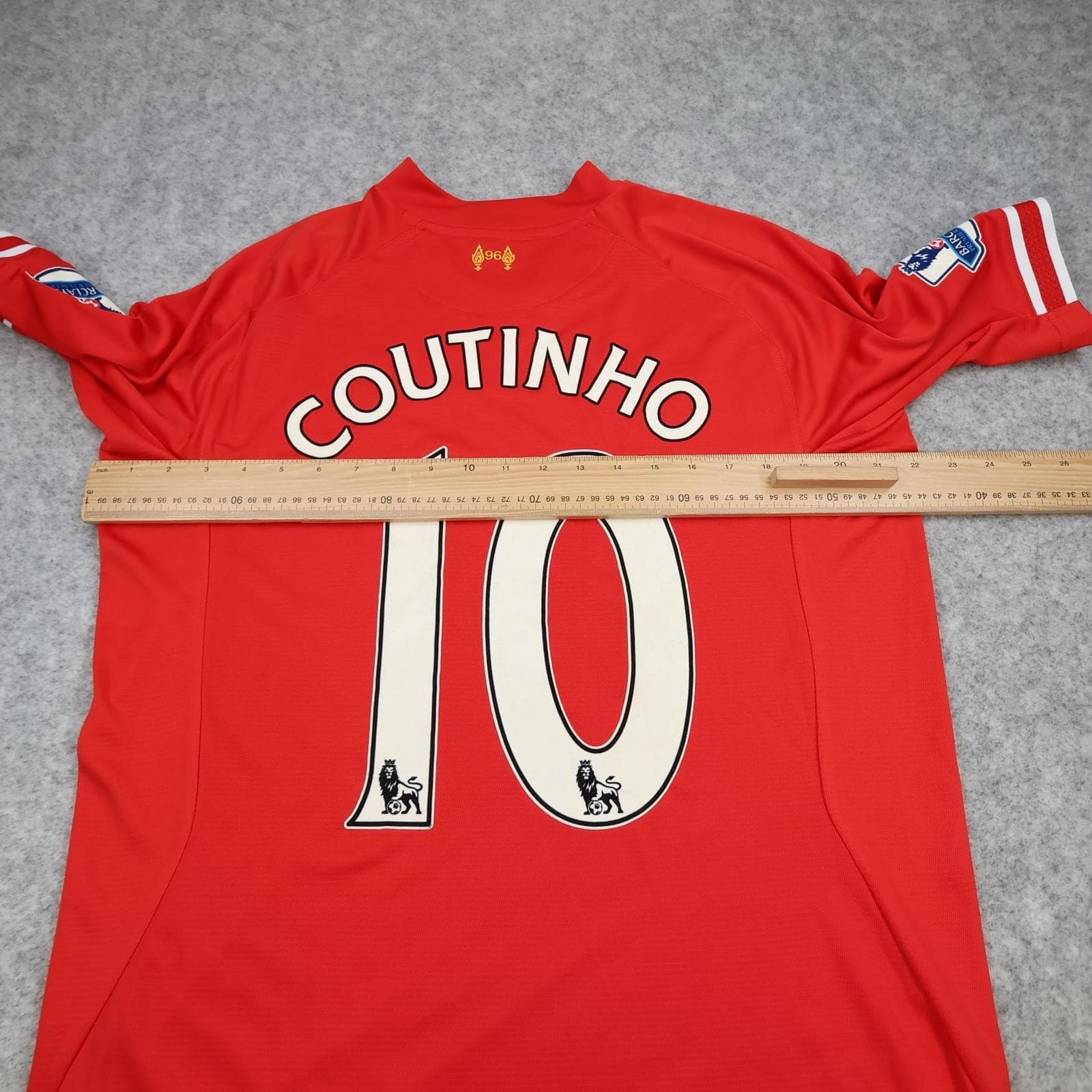 Liverpool Shirt Mens Large Red Home 2013 2014 EPL Football Warrior Coutinho 10 photo 14