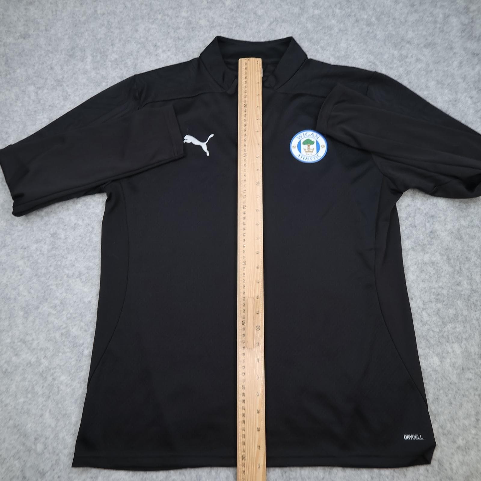 Wigan Athletic Training Top Mens Large Black EFL Football Puma 1/4 Zip DRYCELL photo 8