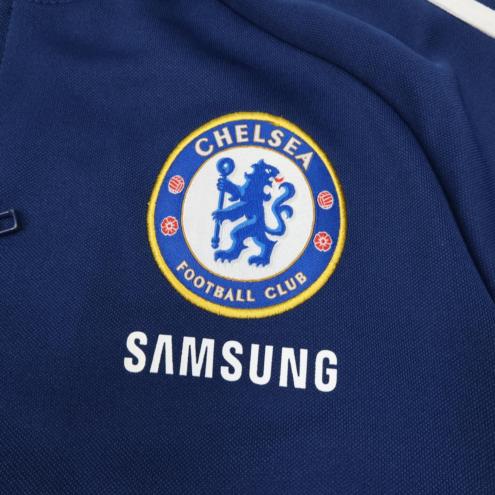 Chelsea Tracksuit Jacket Mens Medium Navy White Track 2011 2012 Anthem Soccer photo 4