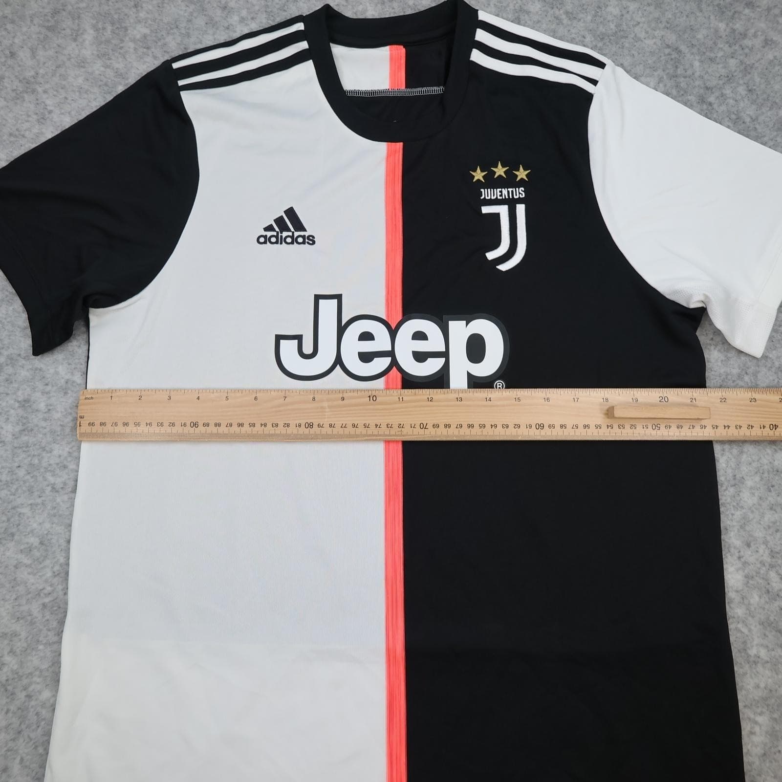 Juventus Shirt Mens Large Black White Home 2019 2020 Football Adidas Jeep photo 10