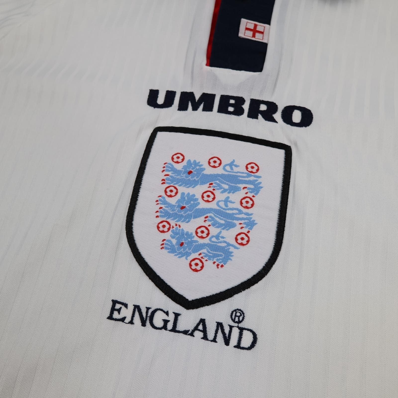 Vintage England Home Shirt Mens Large White Football 1998 1999 Soccer Jersey Top photo 3