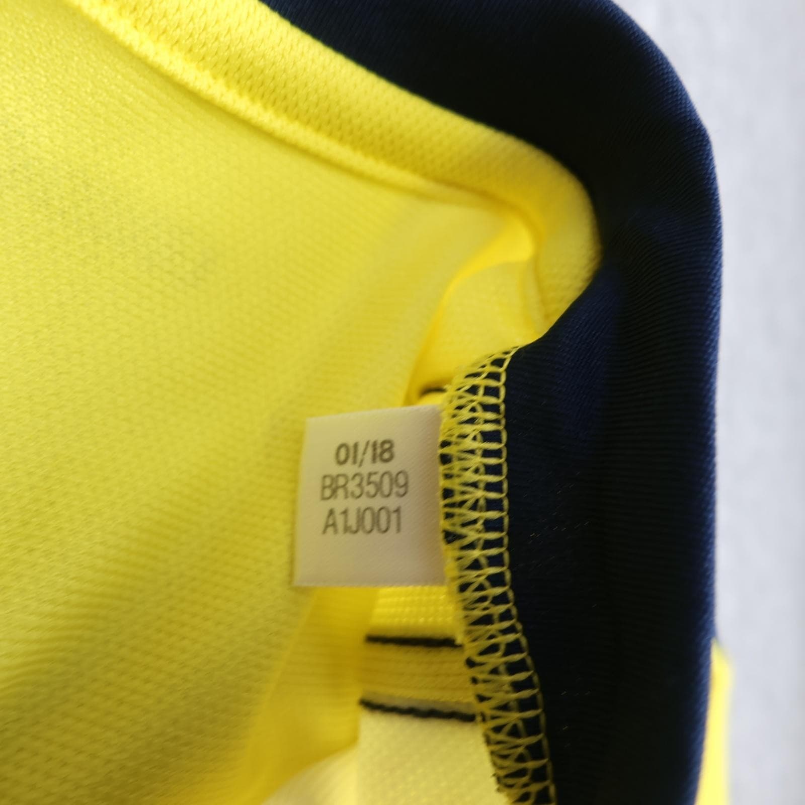 Colombia Home Shirt Kids 13-14 Years Yellow 2018 Soccer Jersey Adidas Climalite photo 6