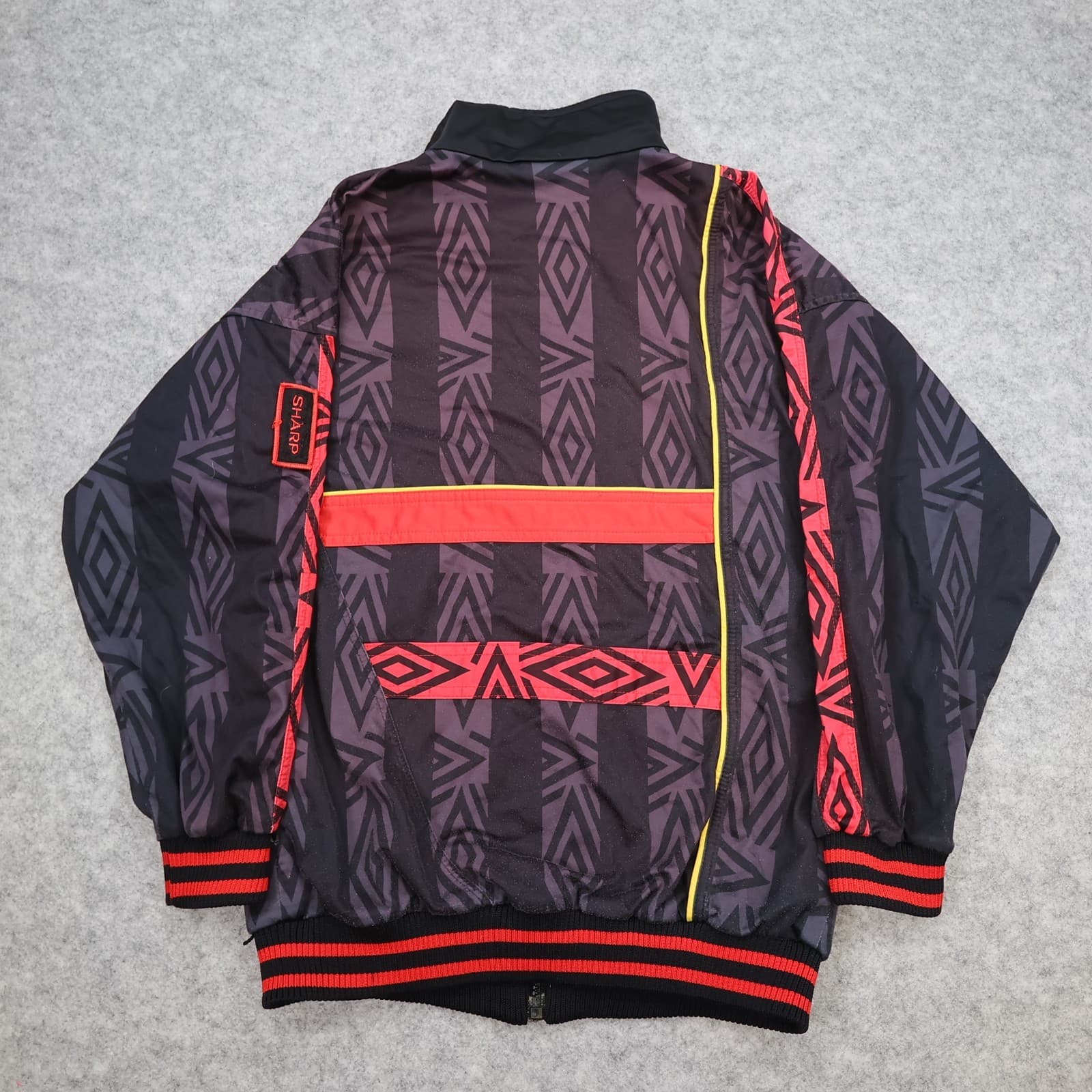 Manchester United Tracksuit 32" Kids Black Training Jacket Top Umbro 1992 1993 photo 2
