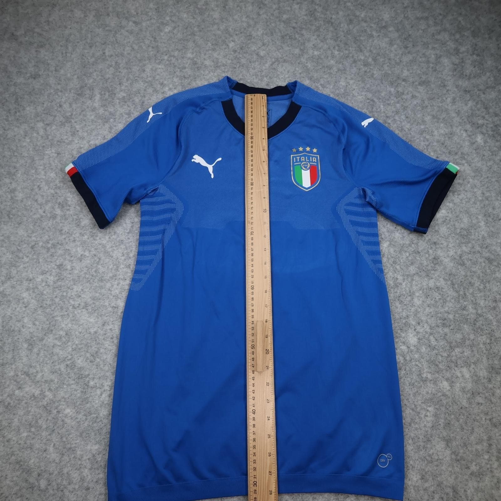 Italy Home Shirt Mens XL Blue 2017 2018 Puma Italia FIGC Badge Jersey Top photo 8
