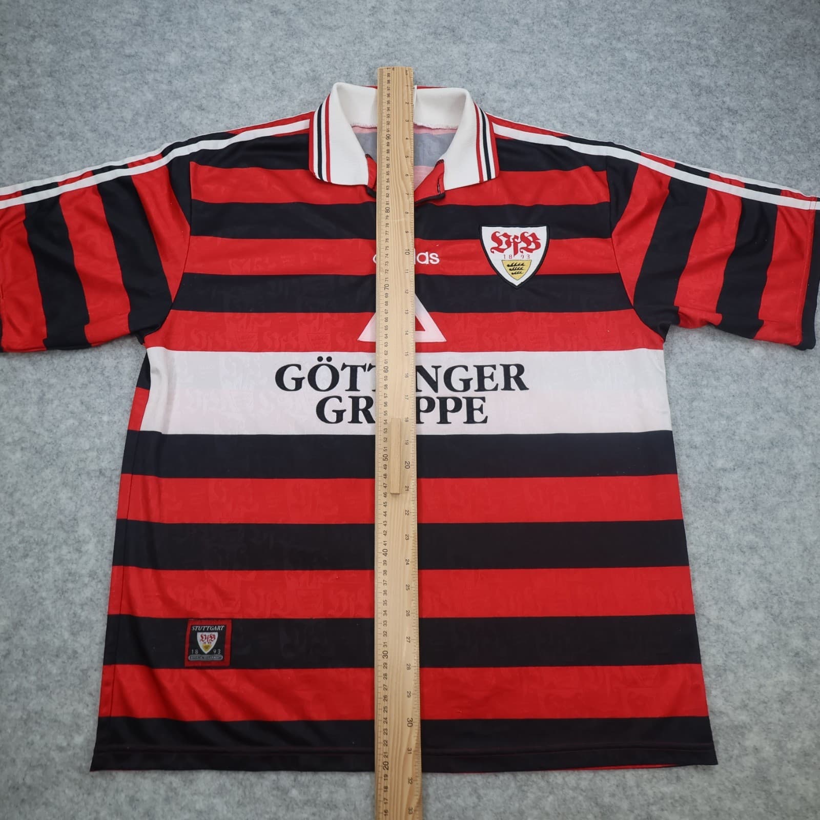 Vintage VFB Stuttgart Away Shirt Red Extra Large Kit Adidas Jersey 1997 1998 photo 13