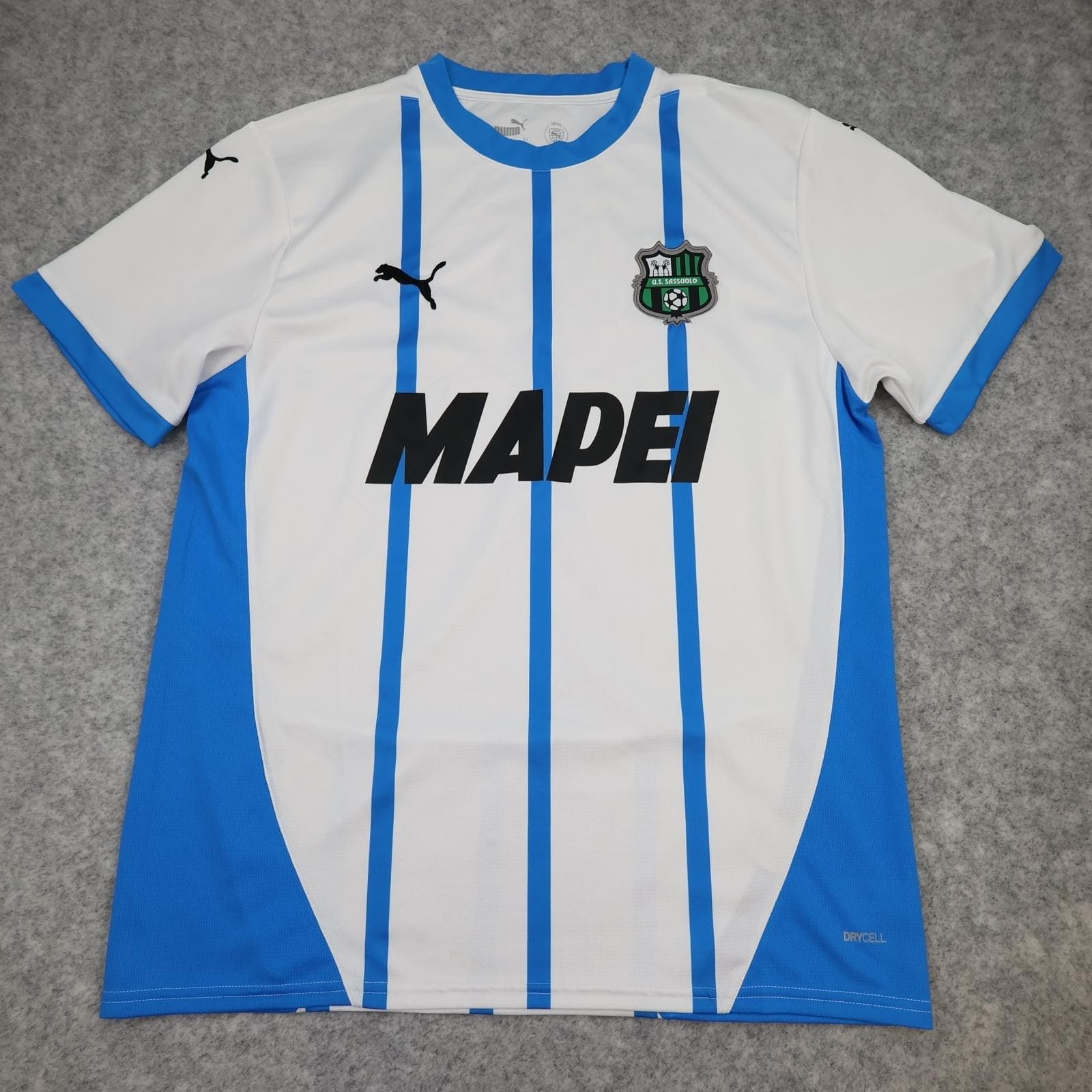 US Sassuolo Shirt Mens Large White 2024 2025 Home Blue Puma DryCELL Jersey