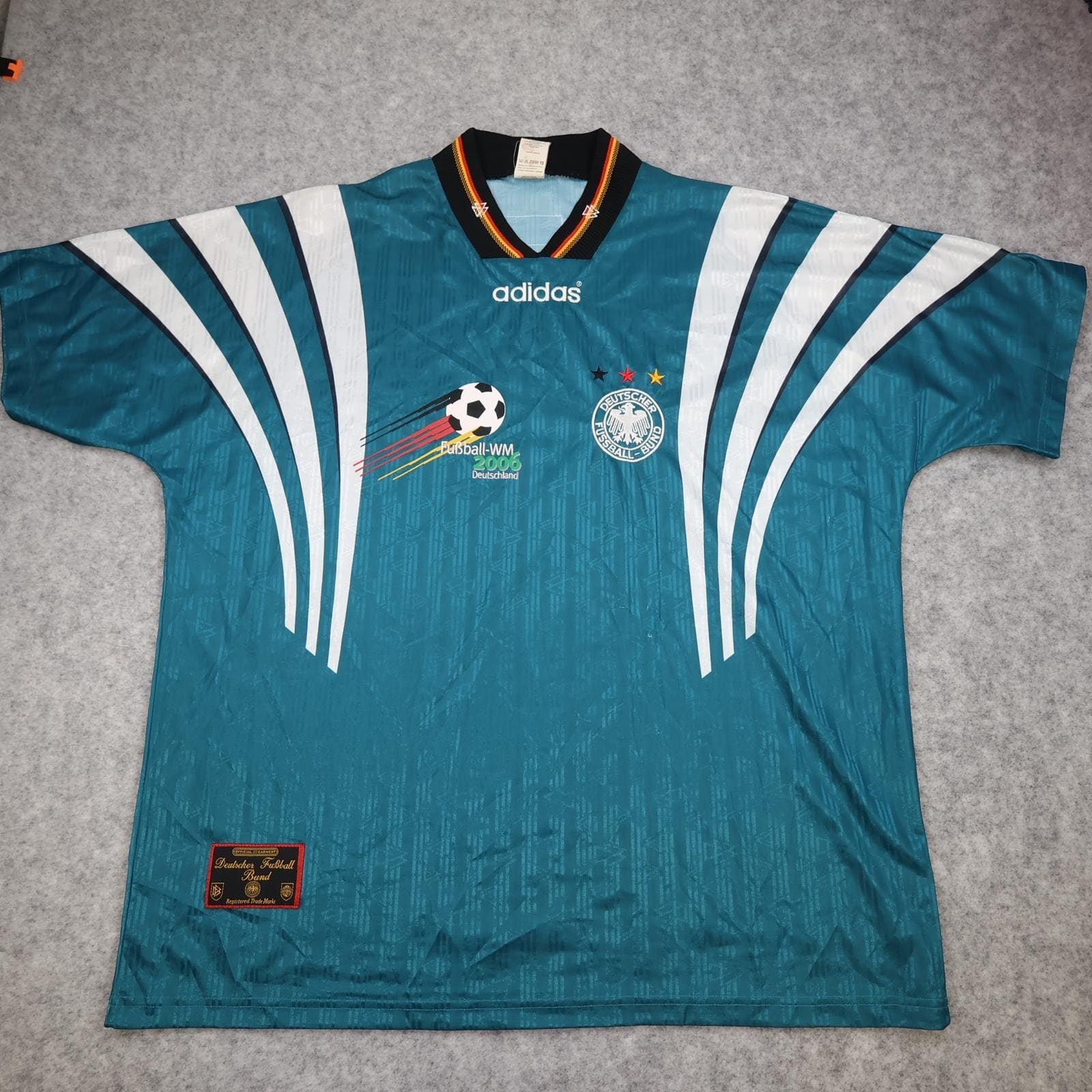 Vintage Germany Shirt Mens XXL Green 1996 1998 Football Adidas DFB Jersey