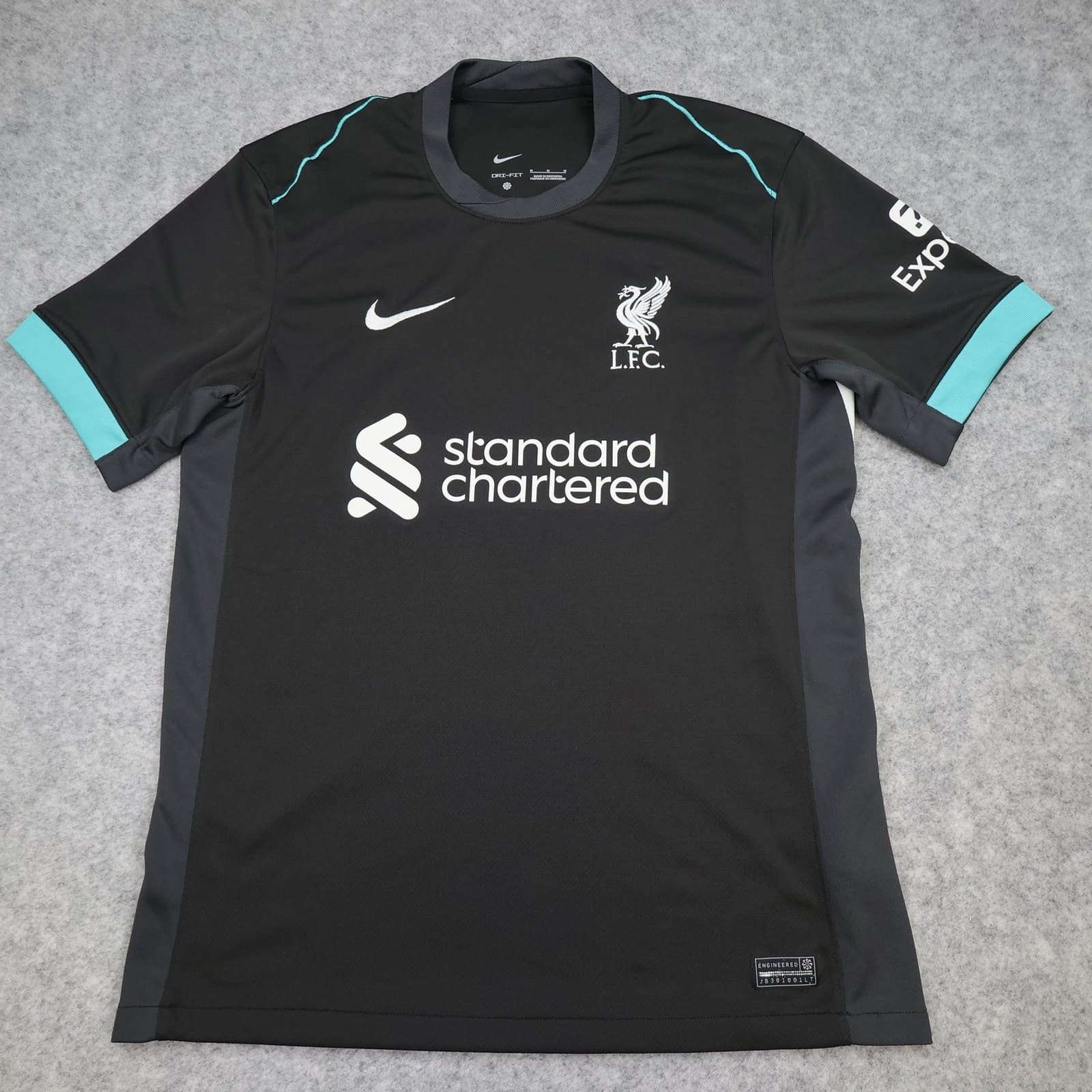 Liverpool Shirt Mens Medium Black Away Football Nike 2024 2025 Soccer Jersey