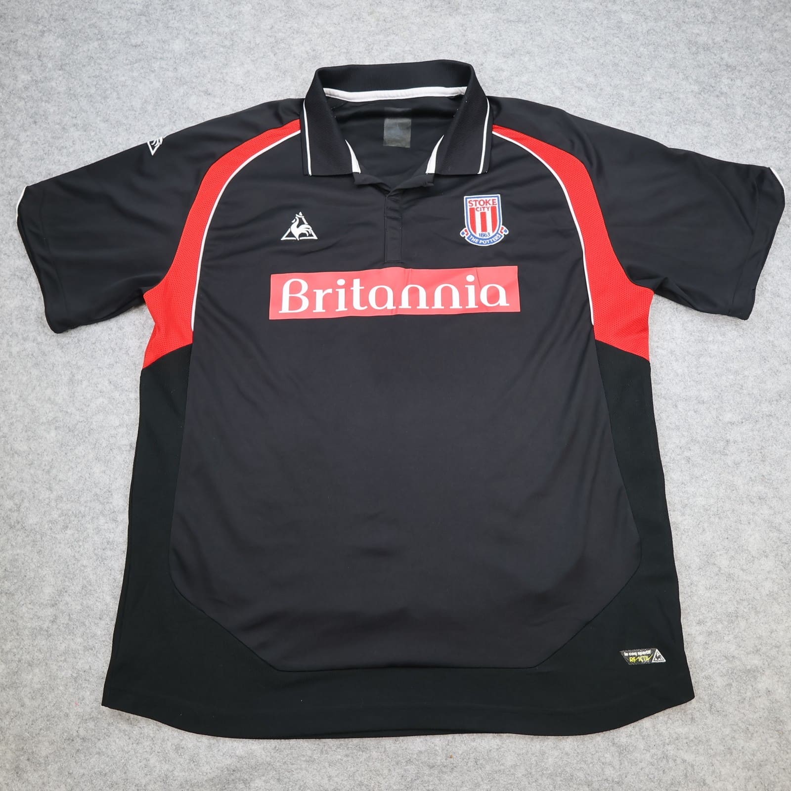 Stoke City Shirt Extra Large Black Away Kit 2009 2010 Le Coq Sportif Jersey