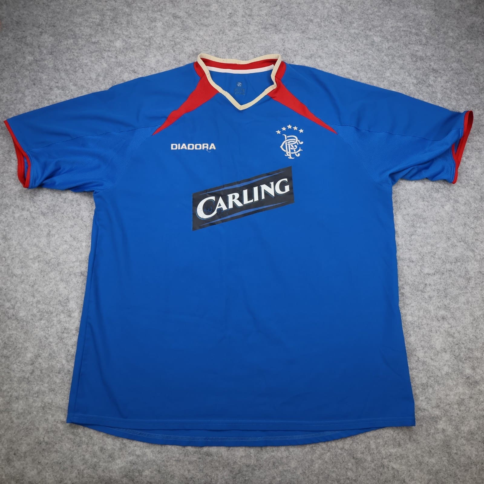 Vintage Rangers Football Shirt Extra Large Blue Home Kit 2003 2005 Diadora Mens