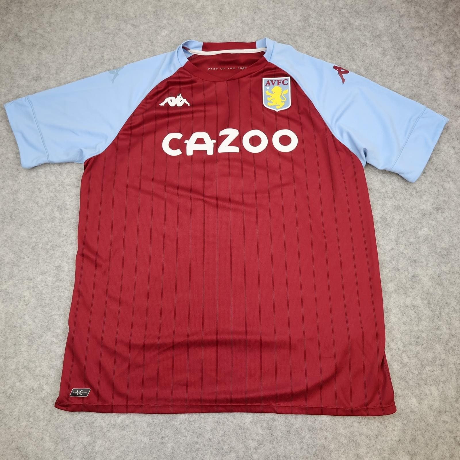 Aston Villa Shirt Mens 3XL Red Home 2020 2021 Football Kappa Cazoo Jersey