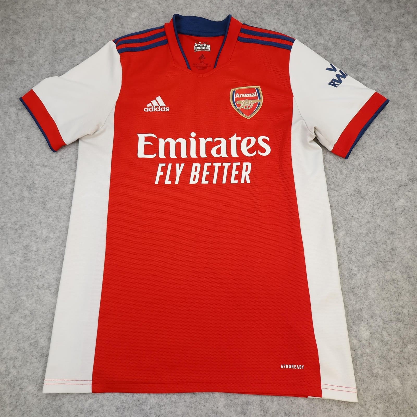 Arsenal Shirt Mens Medium Red Home 2021 2022 EPL Football Adidas Soccer Jersey