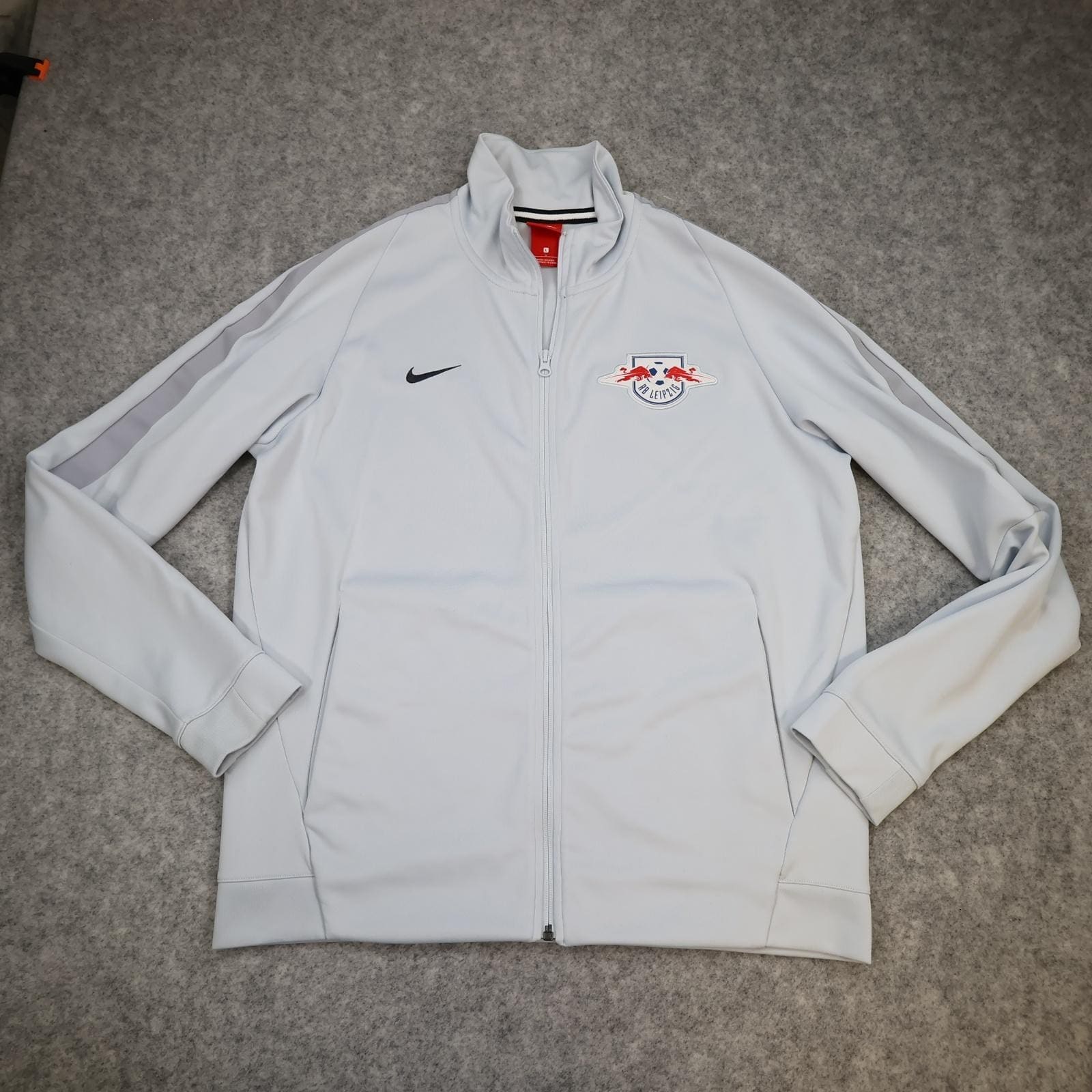 RB Leipzig Jacket Mens Large Grey 2017 2018 Bundesliga Football Nike Track Top