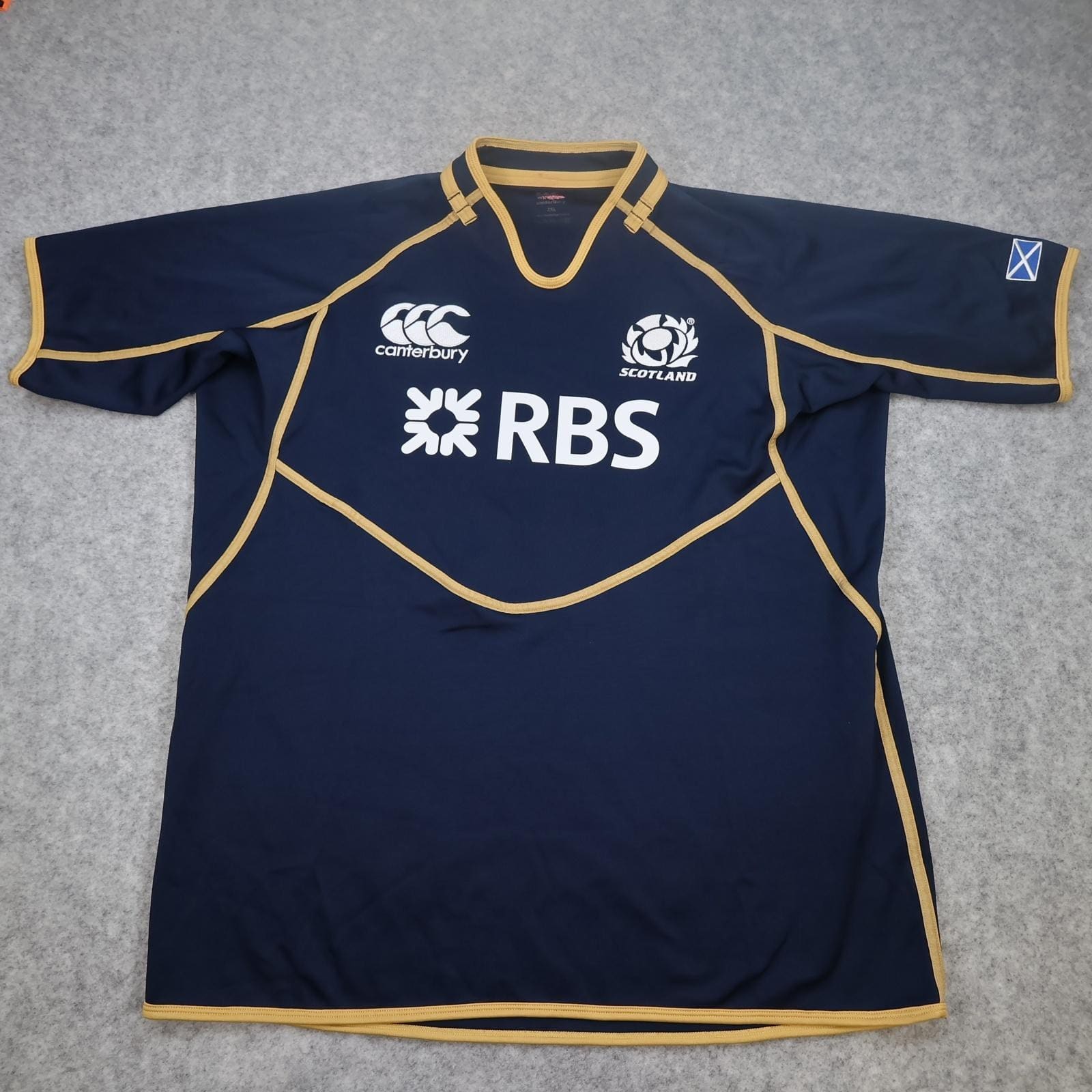 Scotland Rugby Shirt Mens 2XL Navy Home Rugby Union Canterbury Jersey 2011 2012