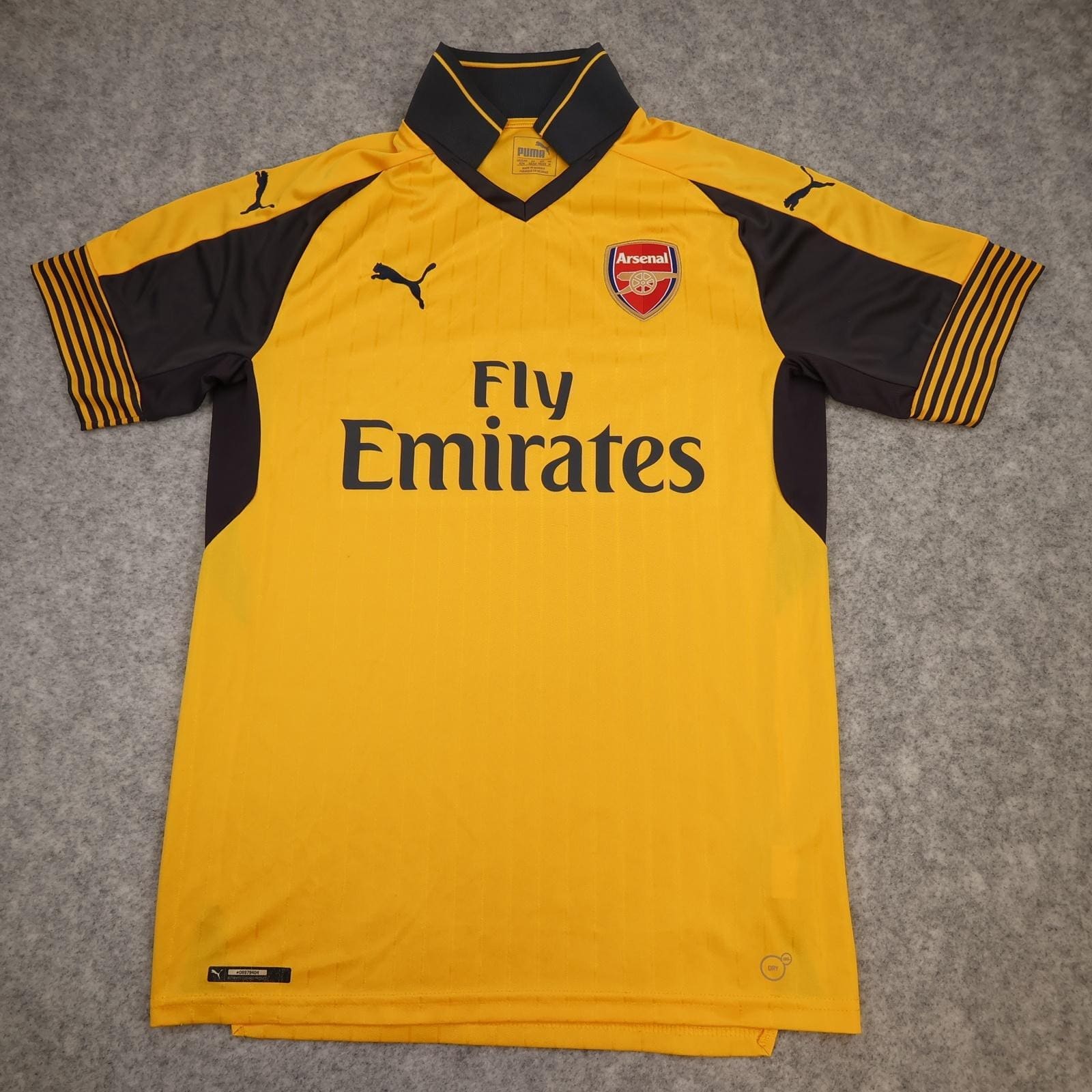 Arsenal Away Shirt Mens Medium Yellow 2016 2017 Football Puma Soccer Jersey