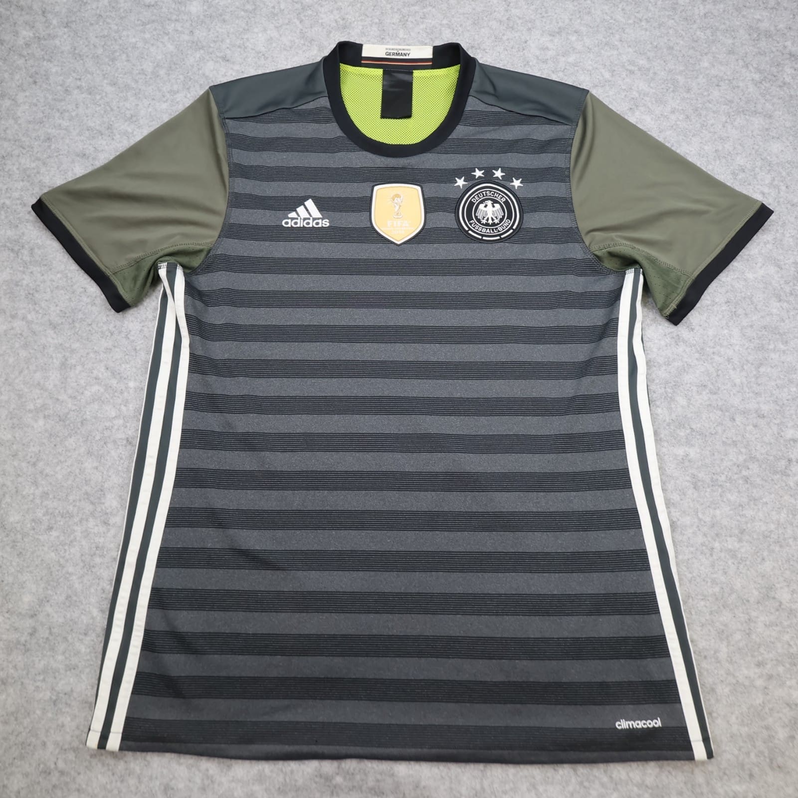 Germany Football Shirt Large Black Away Kit 2016 17 Jersey World Cup Deutschland