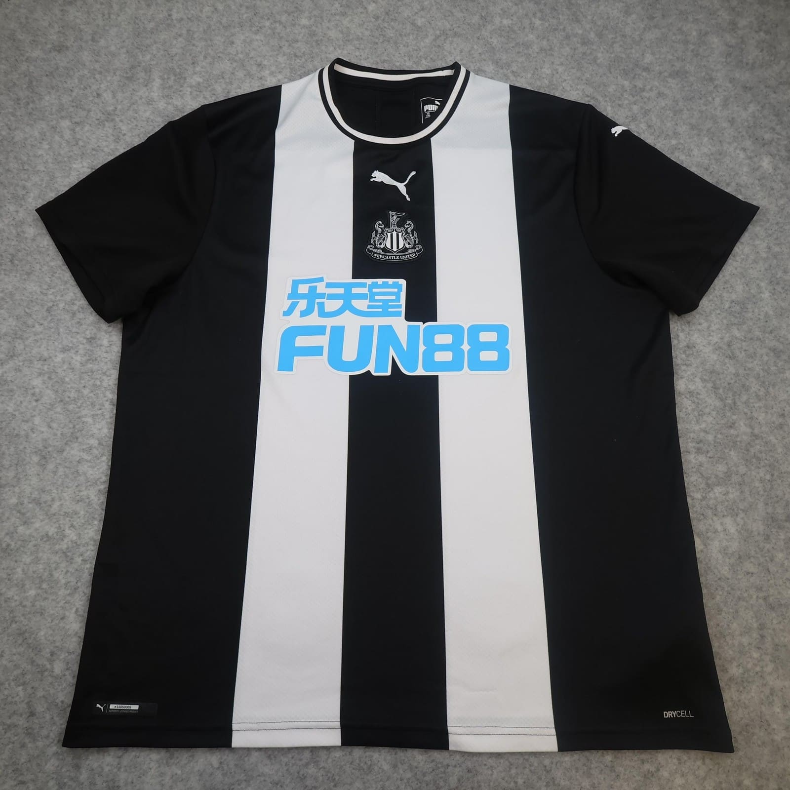Newcastle United Shirt Mens 2XL Black Home 2019 2020 Football Puma FUN88 Jersey