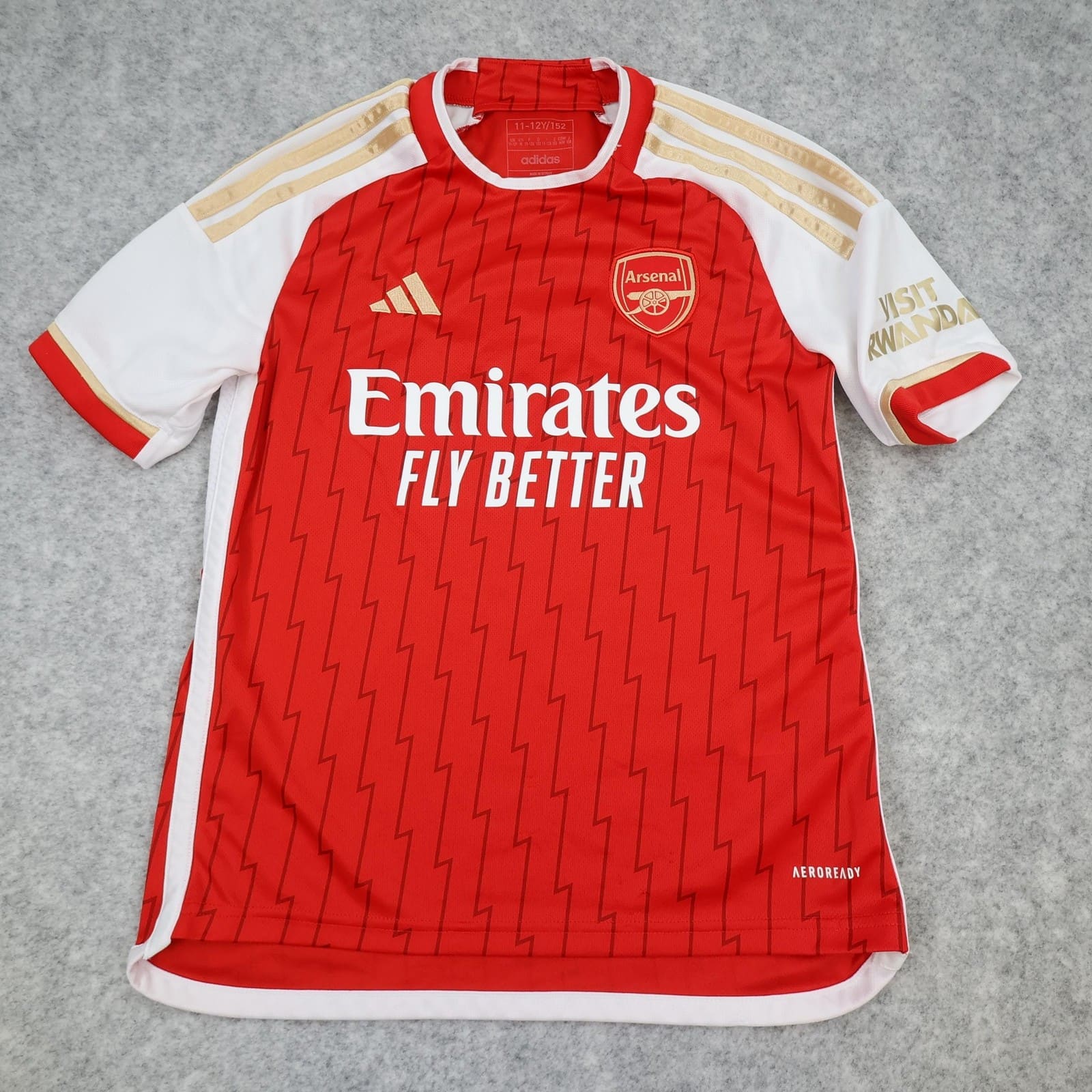 Arsenal Shirt Kids 11-12 Years Red Home 2023 2024 Football Adidas Soccer Jersey