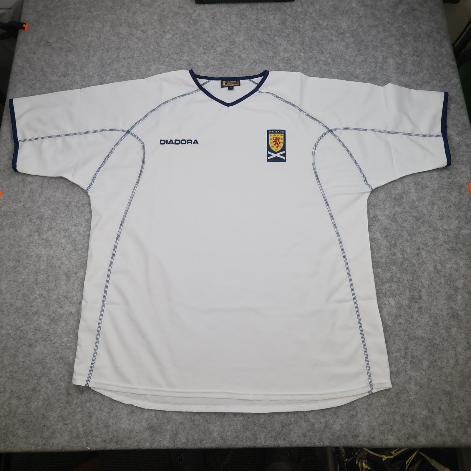 Vintage Scotland Away Shirt Mens 2XL White Football Diadora Jersey 2003 2005