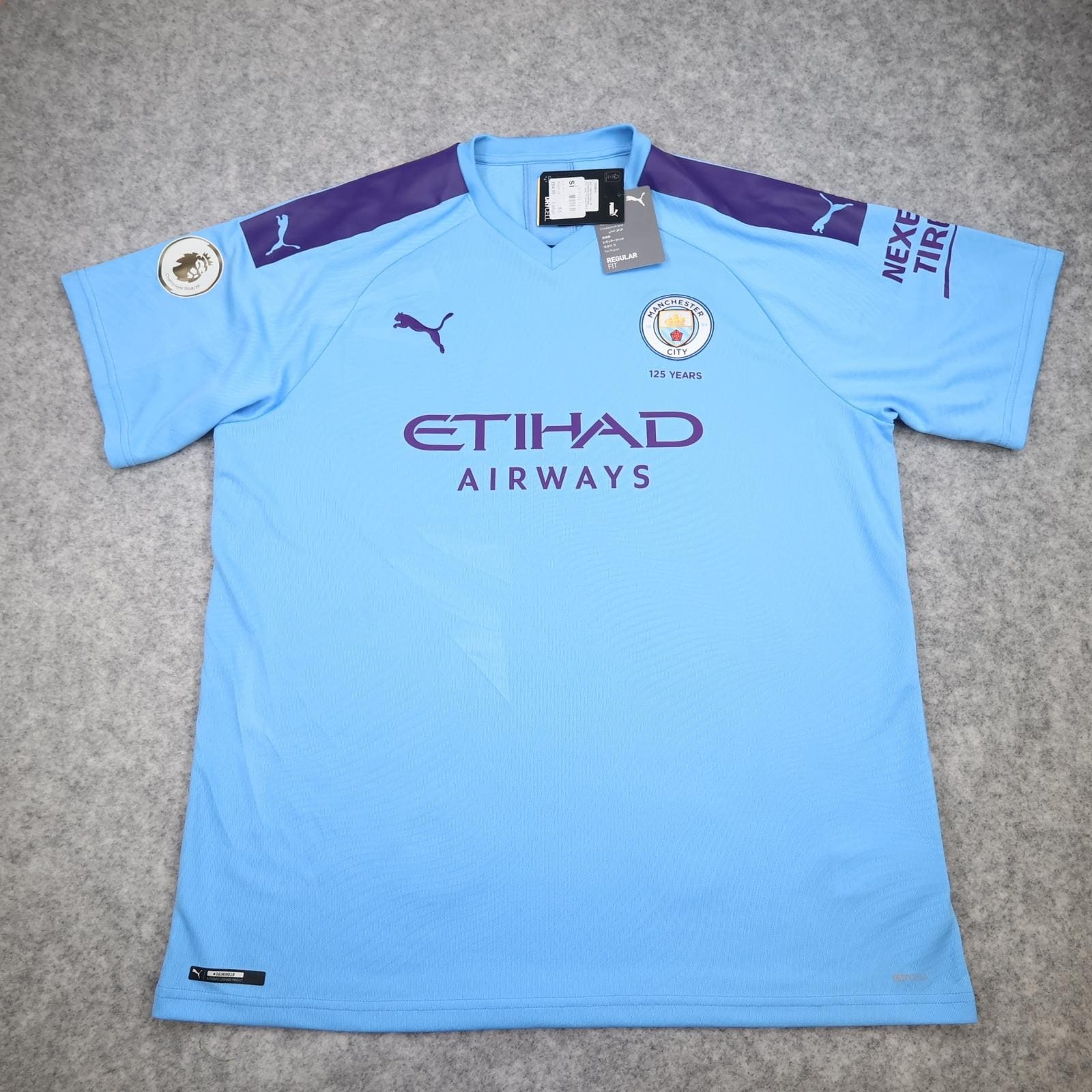 Manchester City Shirt Mens 2XL Blue Home 2019 2020 EPL Football Puma Etihad